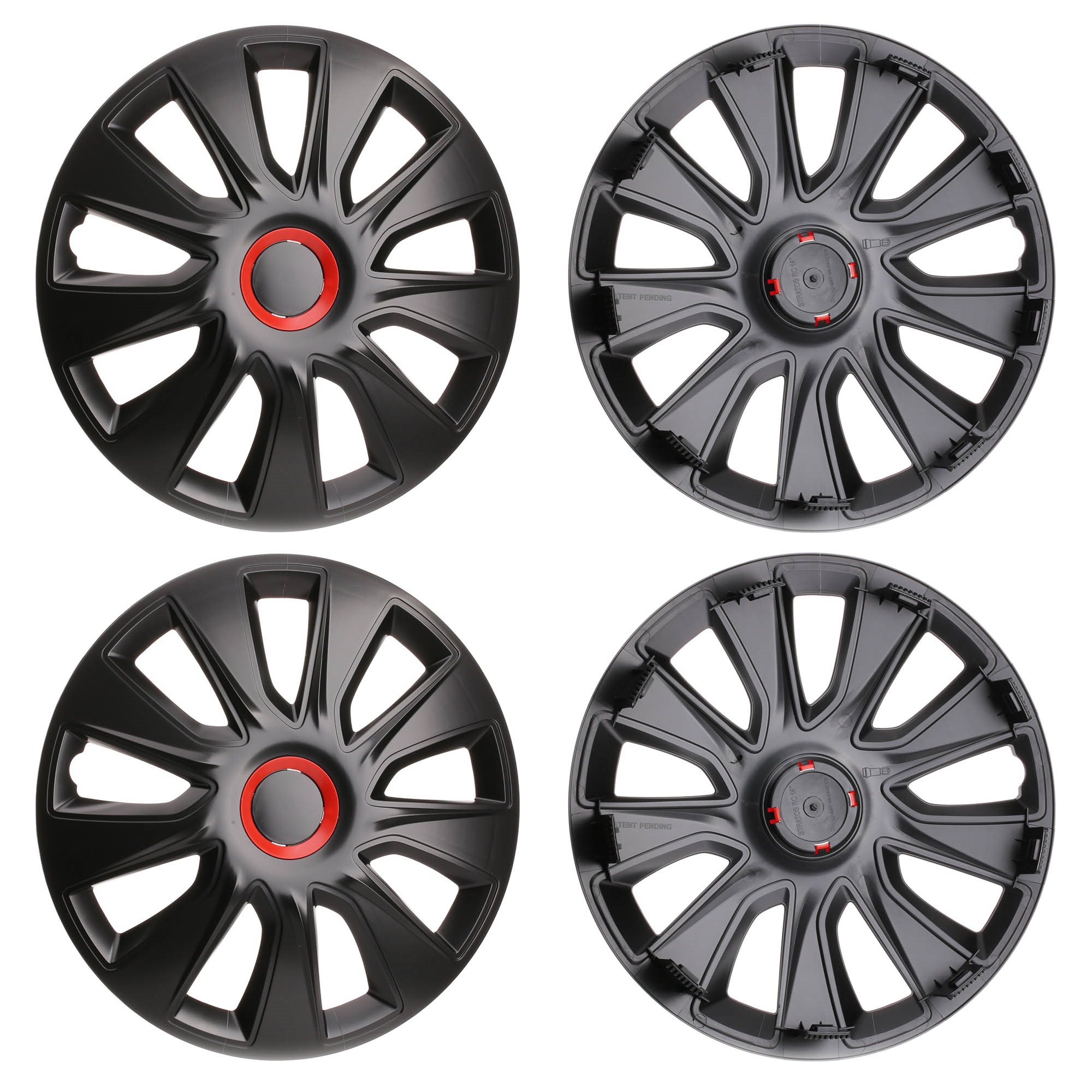 RIDEX PLUS 14 Inch black, red Wheel trims 100009A0010P buy