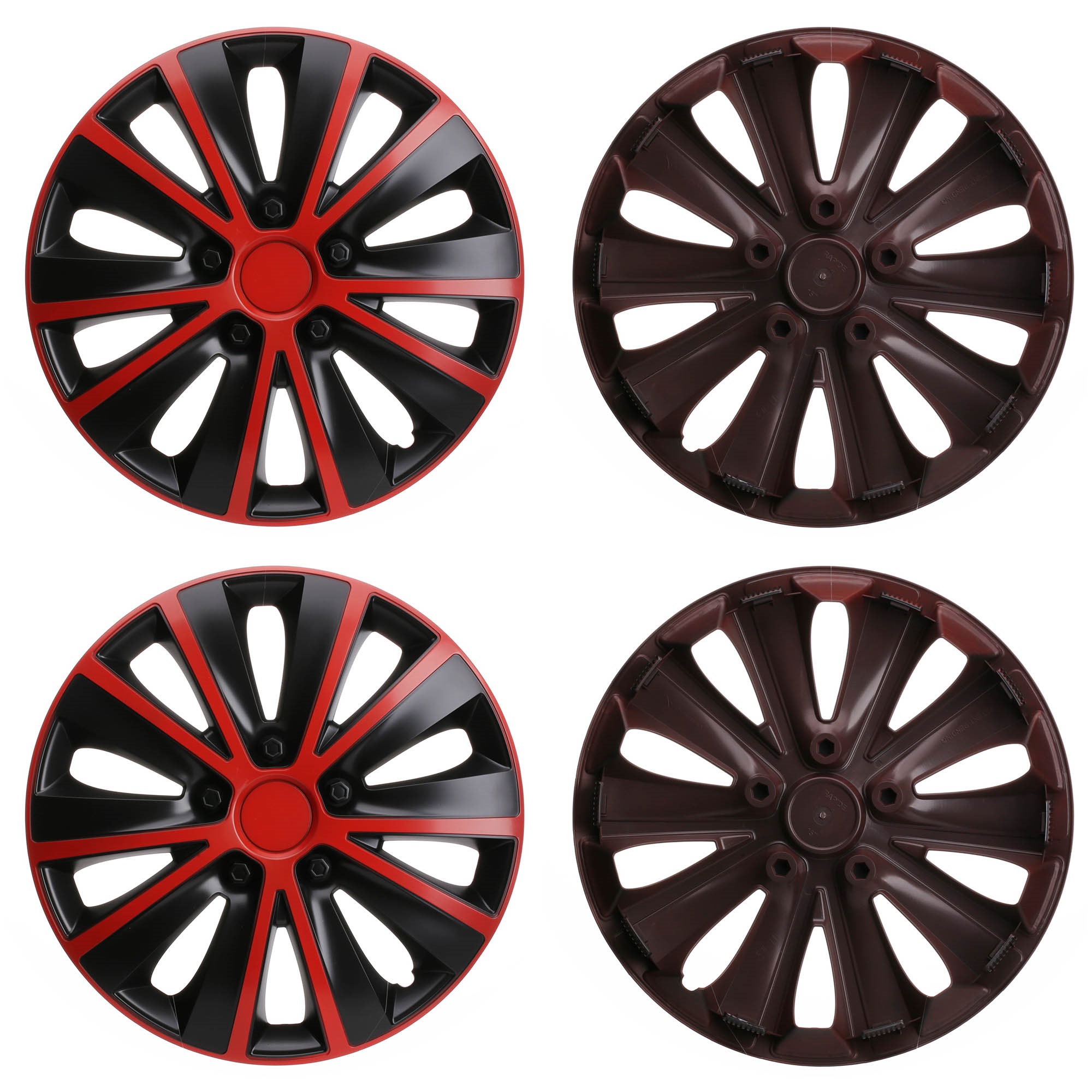 Car wheel trims Red RIDEX PLUS 100009A0013P
