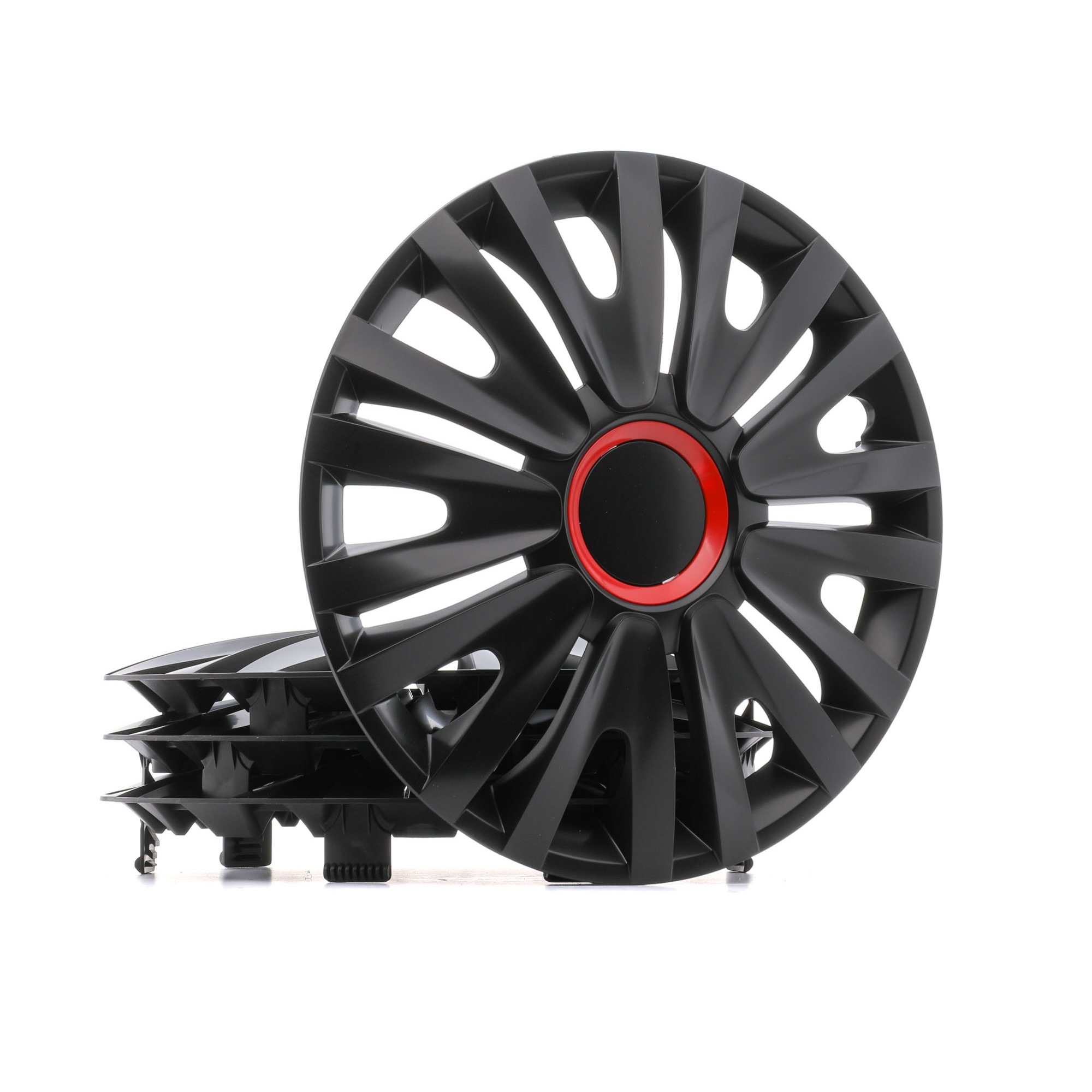 RIDEX 100009A0024 Car wheel trims PEUGEOT 307 (3A/C) 14 Inch black, red