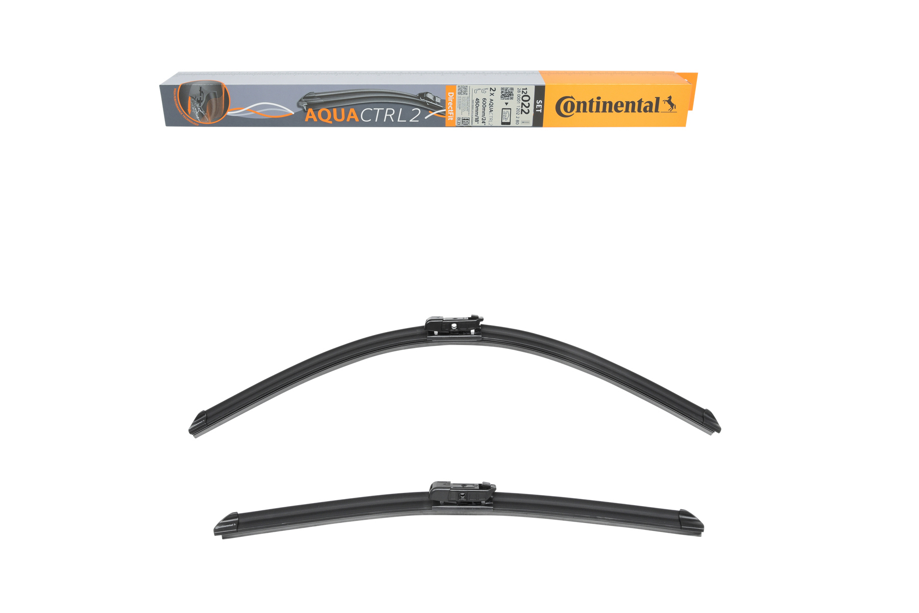 2800011202280 Continental Windscreen wipers KIA 600, 450 mm Front, Flat wiper blade, with spoiler, 24/18 Inch