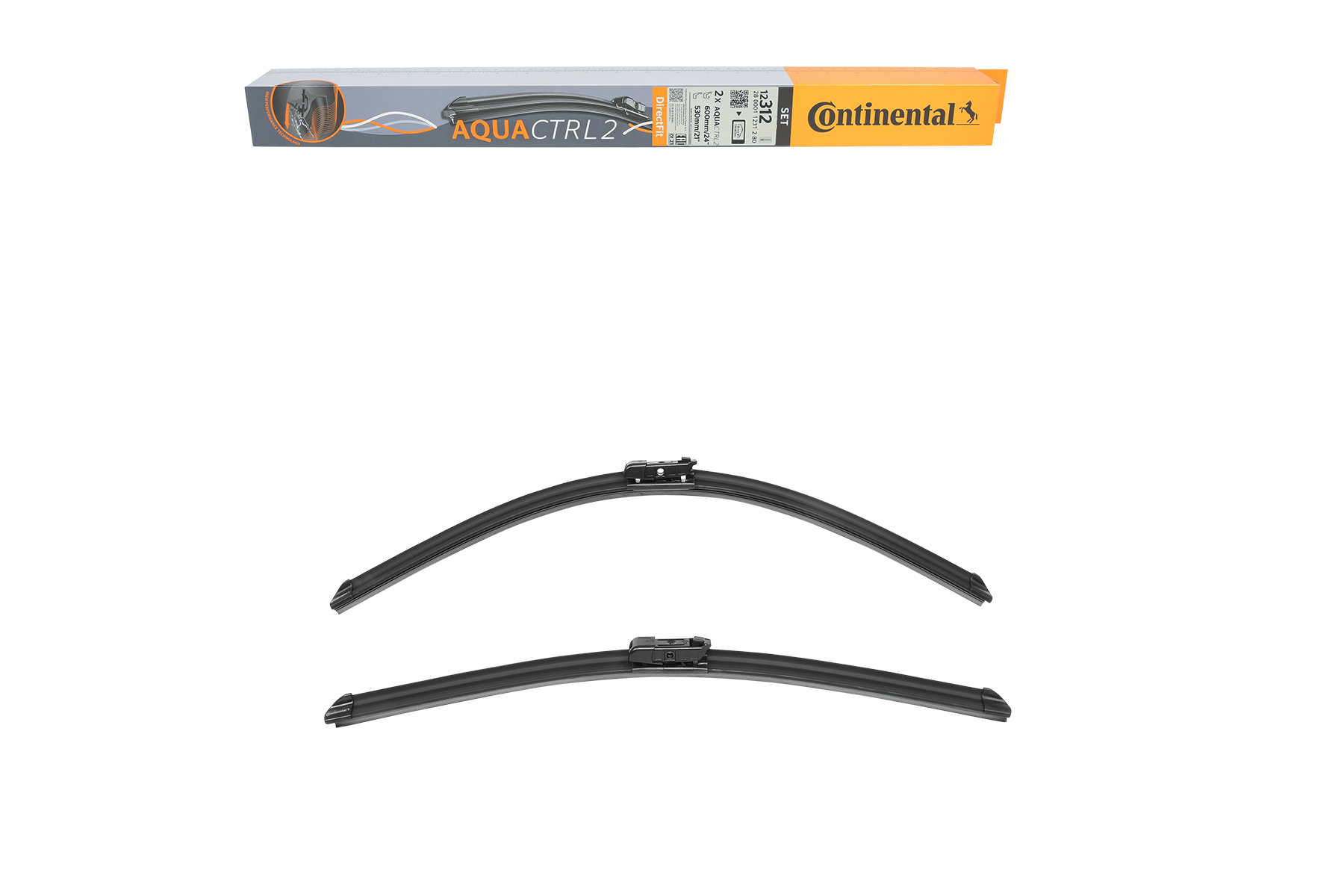 12312 Continental AQUACTRL2 600, 530 mm Front, Flat wiper blade, with spoiler, 24/21 Inch Styling: with spoiler Wiper blades 2800011231280 buy