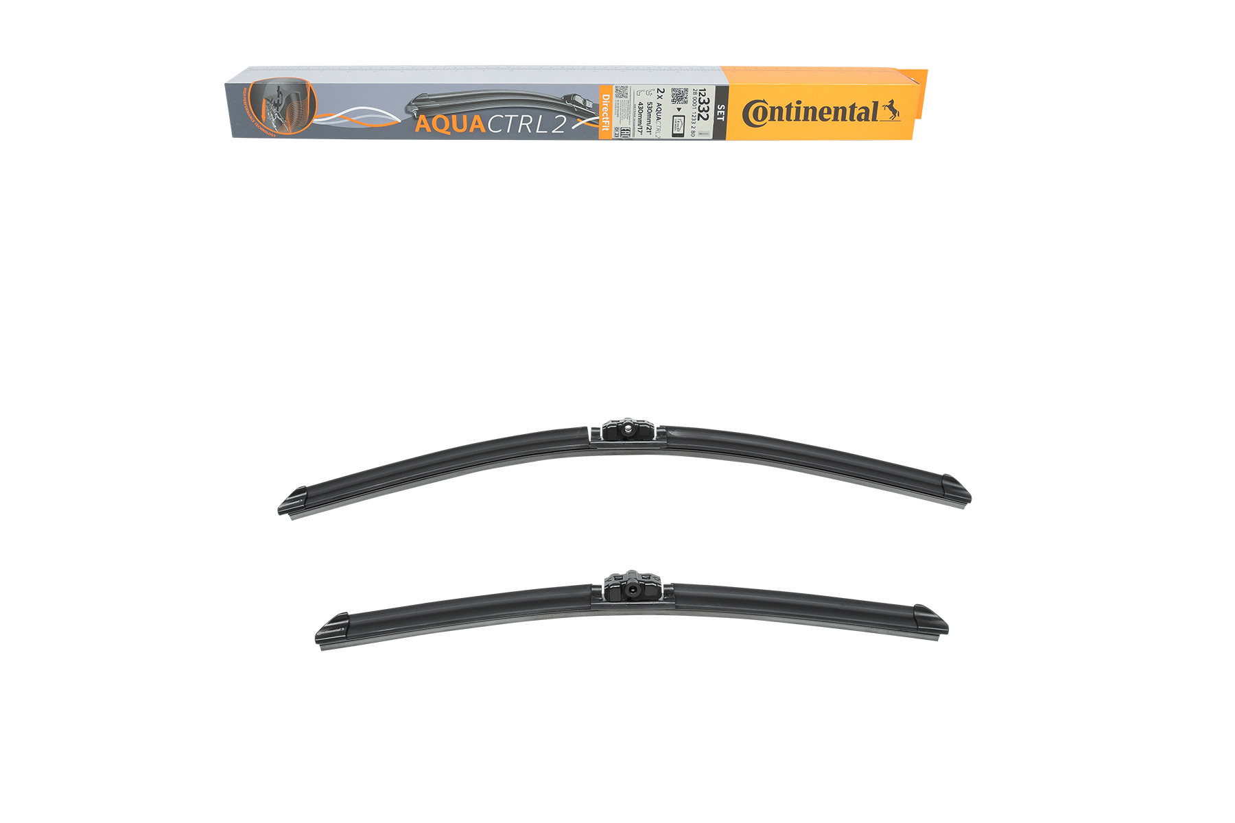 12332 Continental AQUACTRL2 530, 430 mm Front, Flat wiper blade, with spoiler, 21/17 Inch Styling: with spoiler Wiper blades 2800011233280 buy