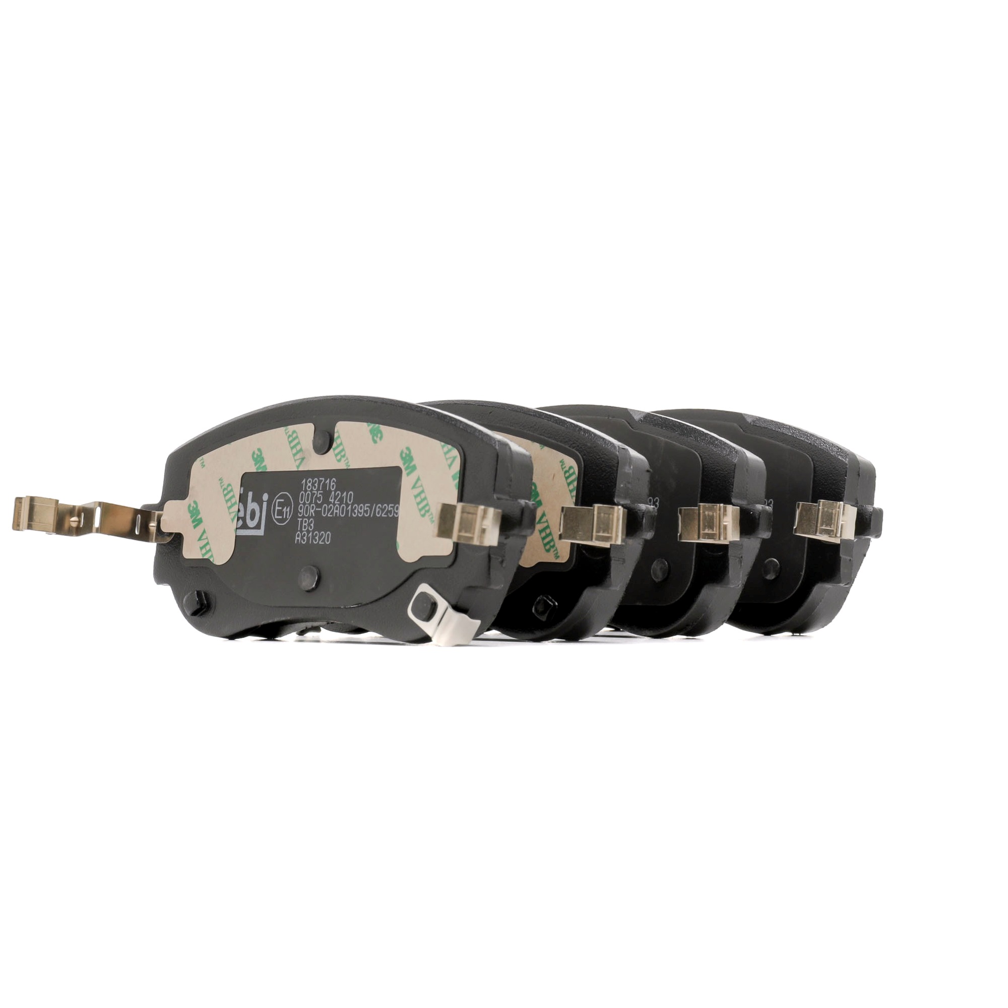 26451 FEBI BILSTEIN Front Axle, with acoustic wear warning Width: 59,3mm, Thickness 1: 19,1, 19,4mm Brake pads 183716 buy