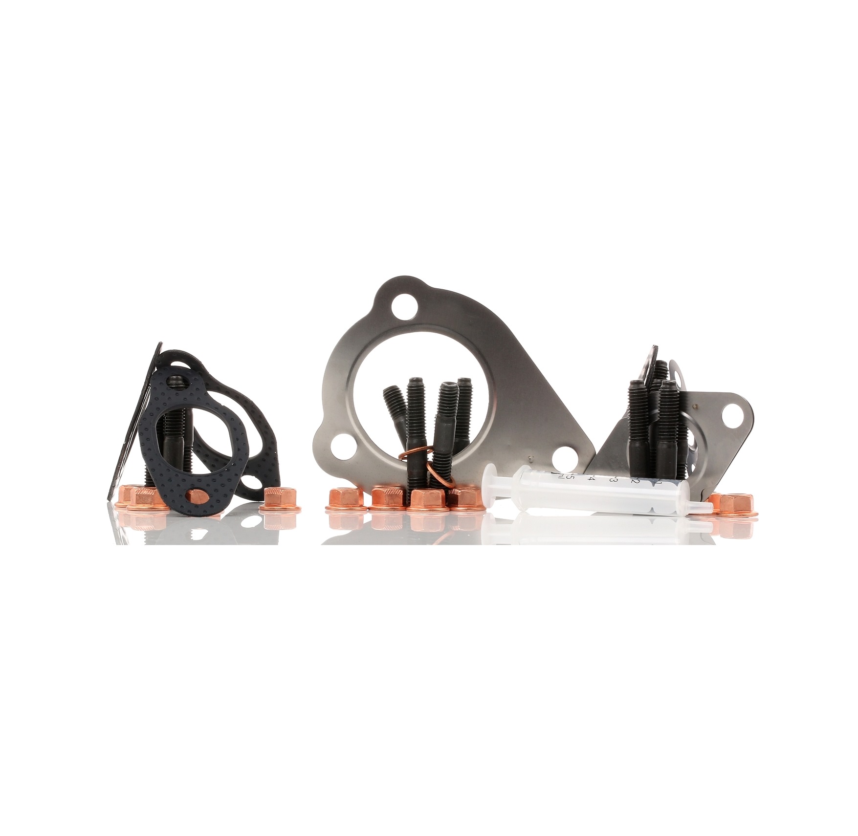 ELRING 704.020 Mounting Kit, charger with gaskets/seals, with bolts/screws, with exhaust manifold gasket(s)