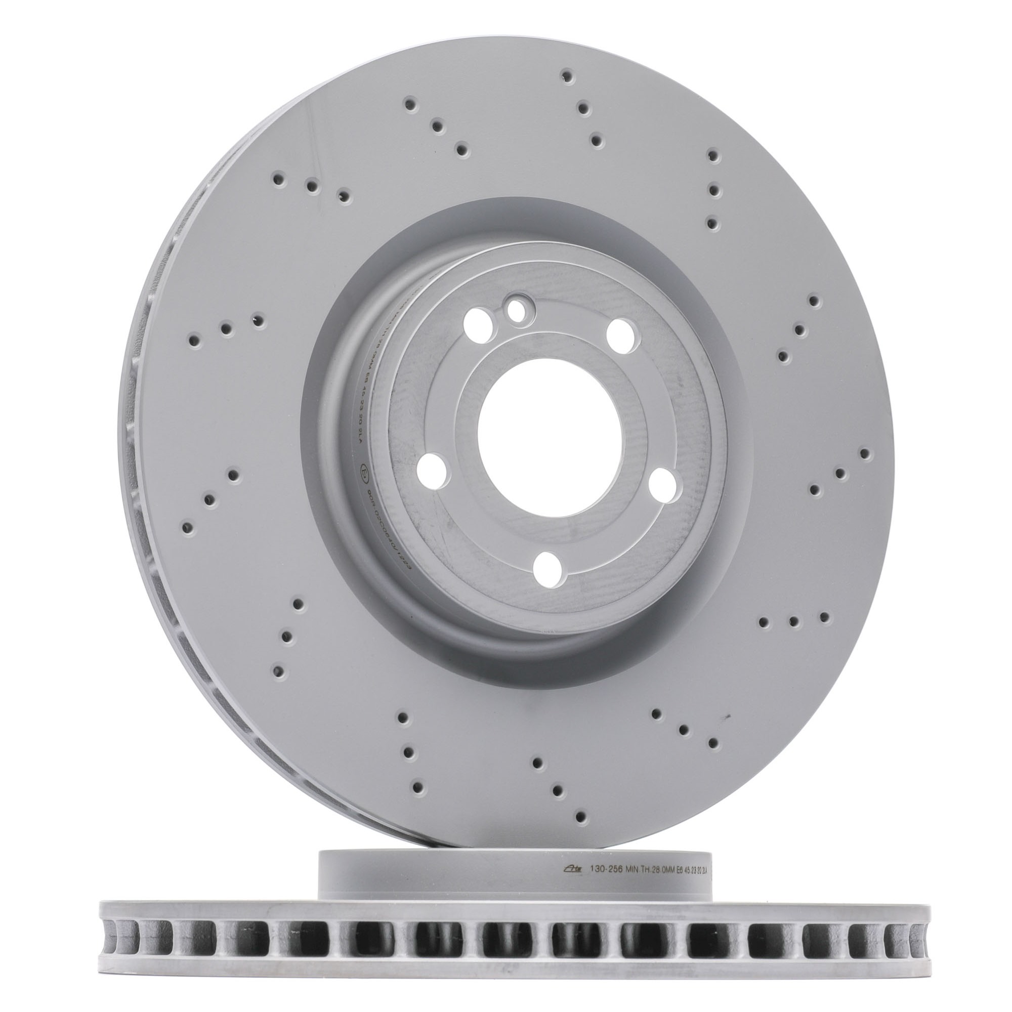 ATE 24.0130-0256.1 MERCEDES-BENZ A-Class 2019 Disc brake set