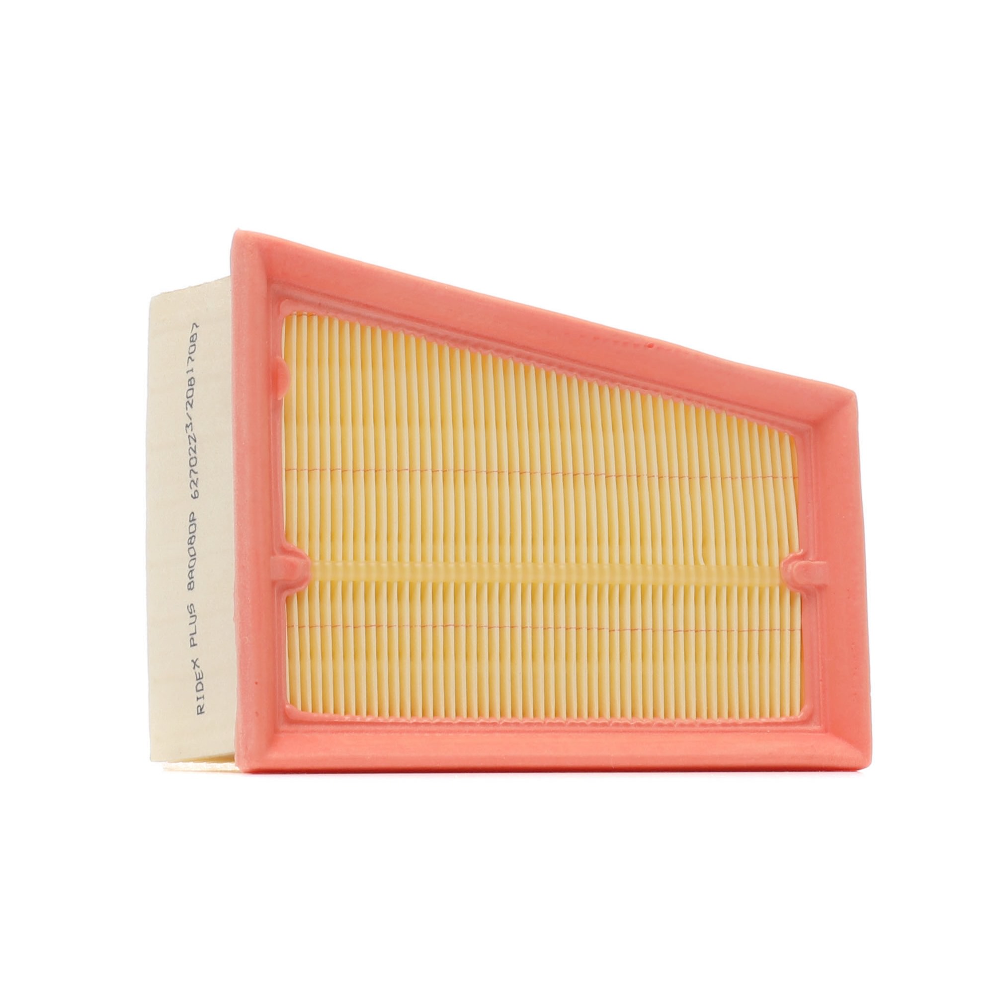 8A0080P RIDEX PLUS Air filters RENAULT 70,3mm, 142mm, 176mm, Filter Insert