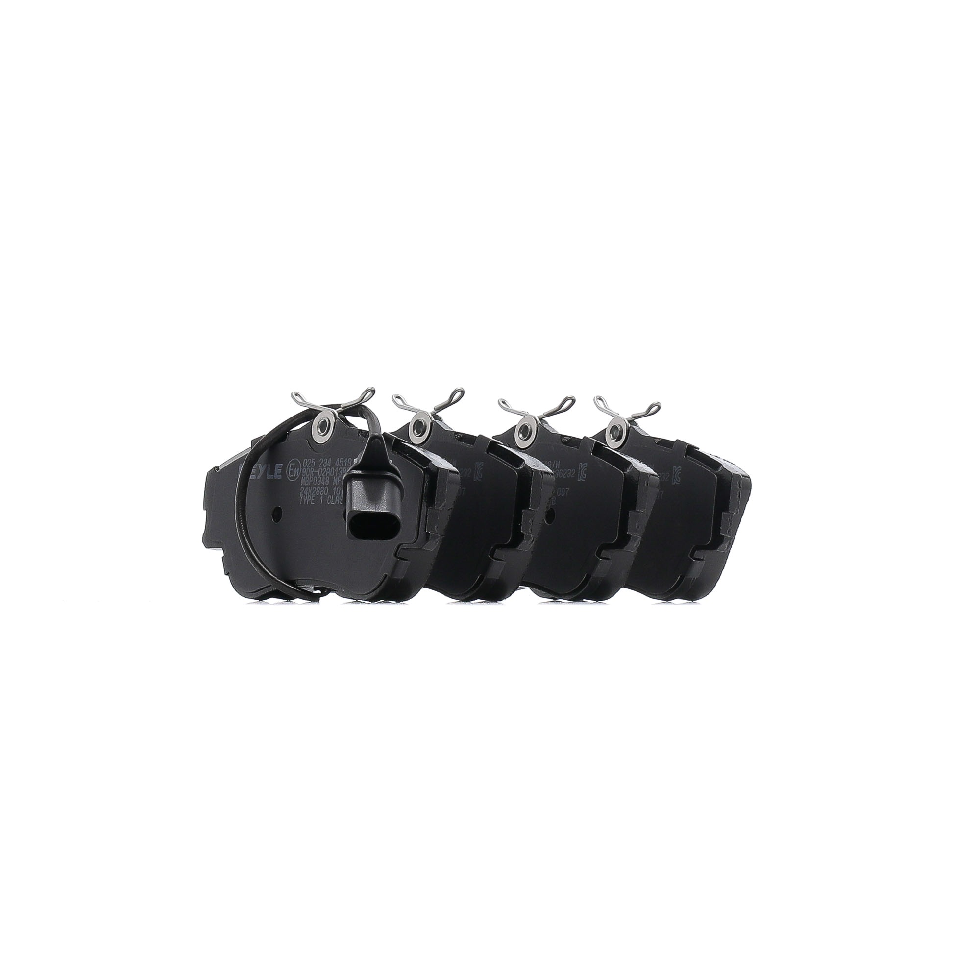 MEYLE 025 234 4519/W Kit pastiglie freni ORIGINAL Quality, Assale anteriore, Con contatto segnalazione usura