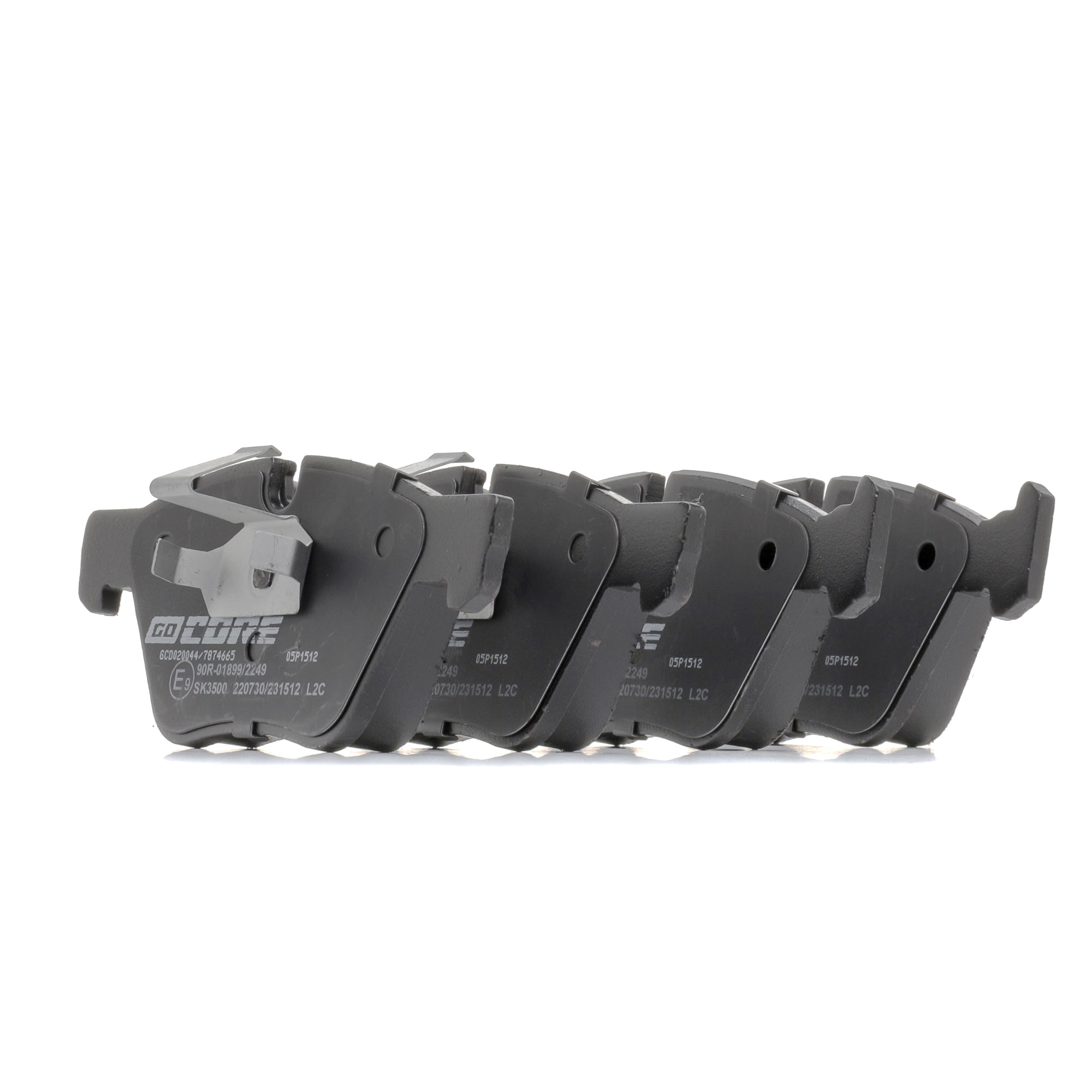 goCORE GCD020044 Plaquettes de frein Essieu avant, préparé pour l'indicateur d'usure