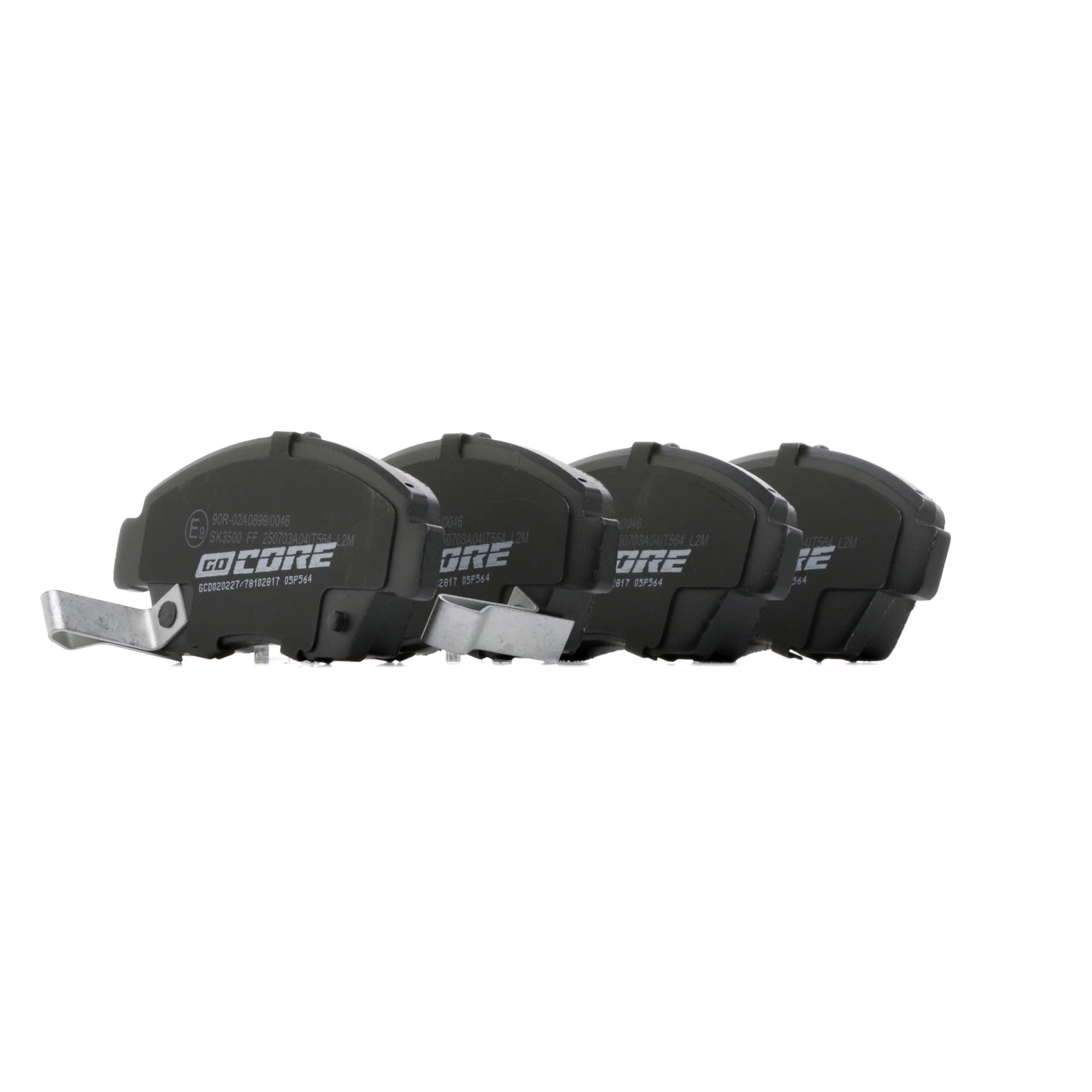 goCORE GCD020227 Brake pad set with acoustic wear warning