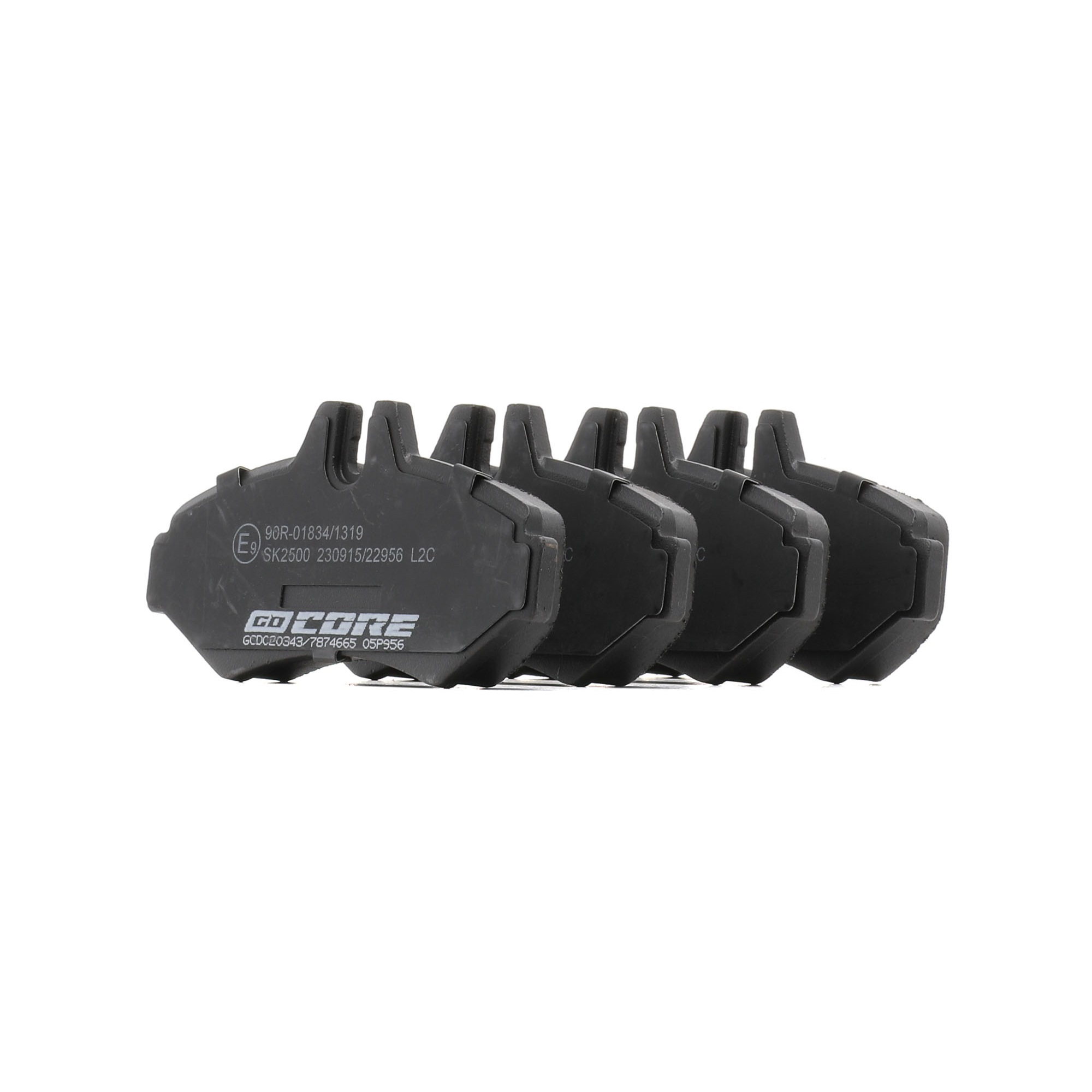 goCORE GCD020343 Brake pad set Rear Axle, excl. wear warning contact