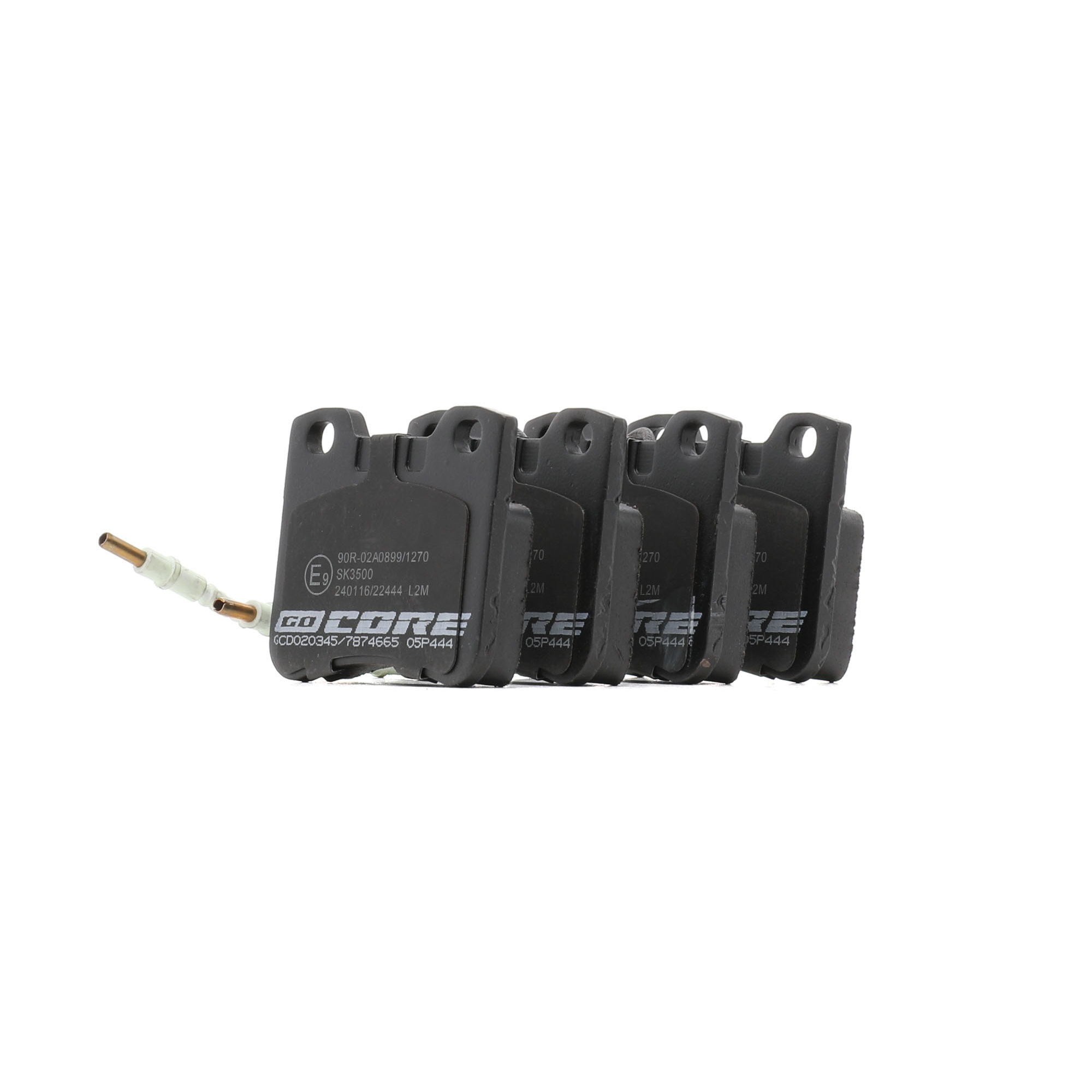goCORE GCD020345 Bremsbeläge mit integriertem Verschleißwarnkontakt