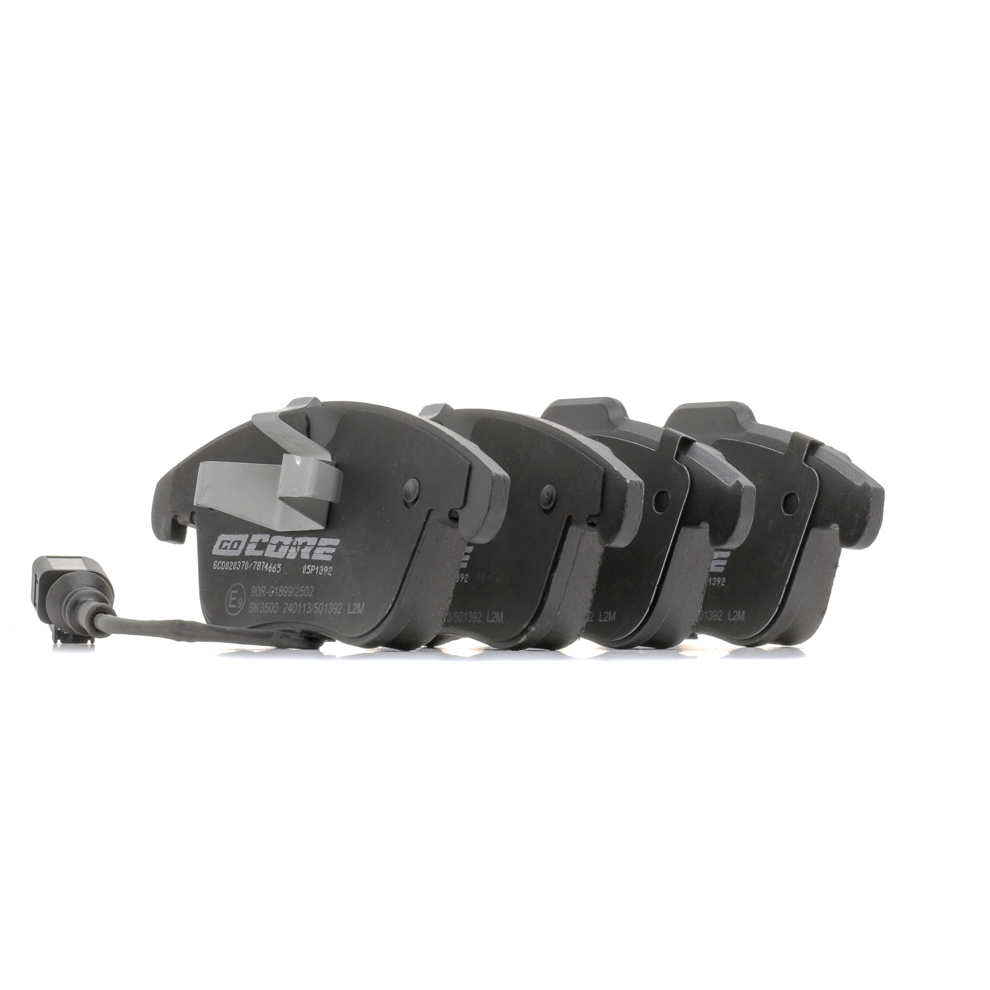 goCORE GCD020370 Brake pad set Front Axle, with integrated wear sensor