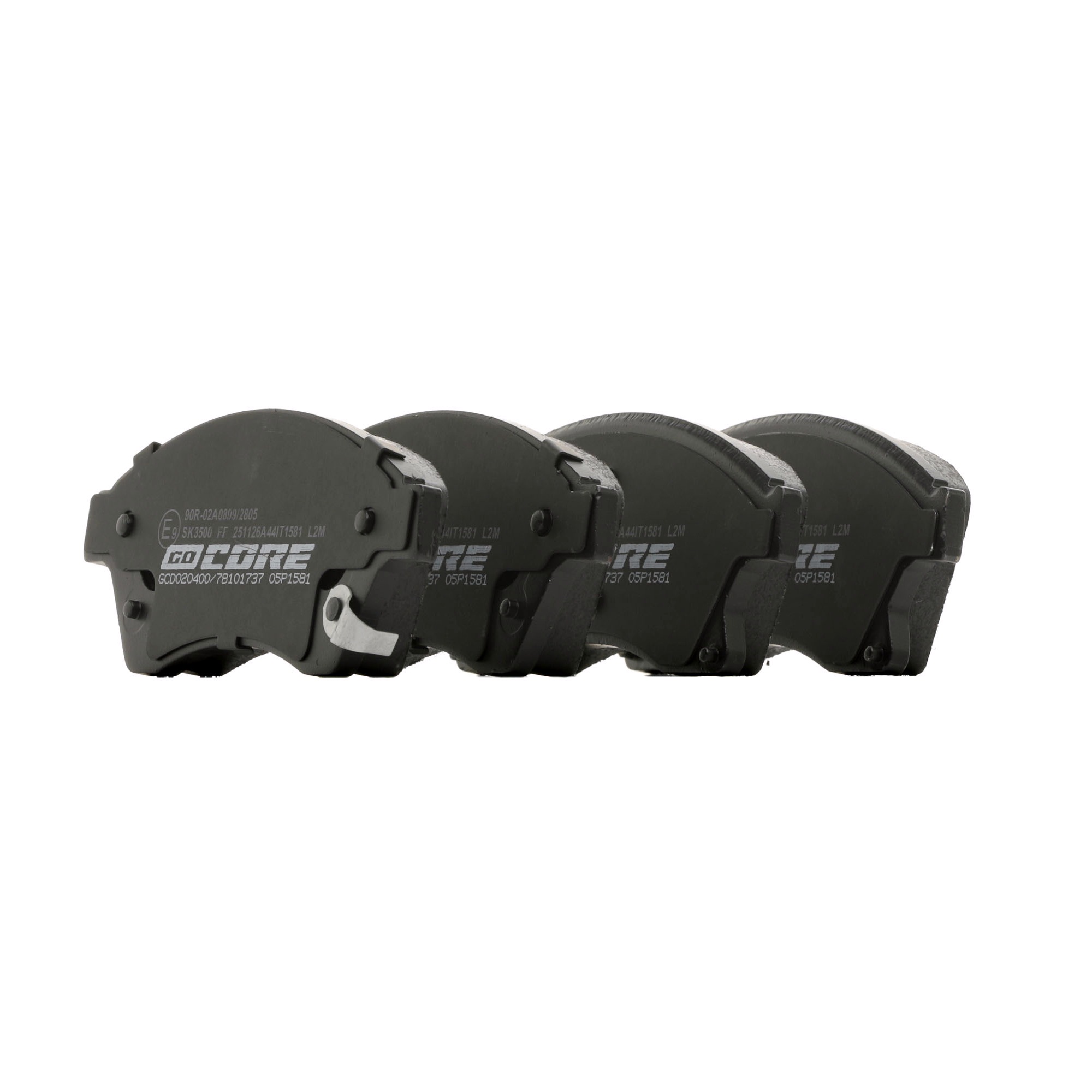 goCORE GCD020400 Kit pastiglie freni Assale anteriore, con segnalatore acustico usura