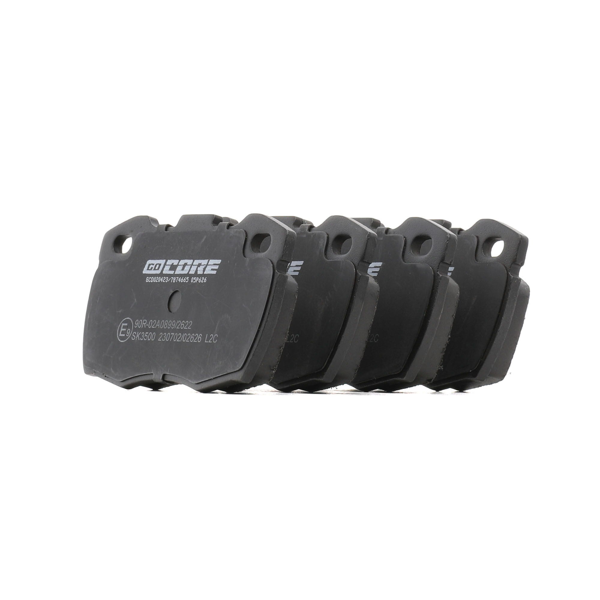 goCORE GCD020423 Brake pad set not prepared for wear warning indicator