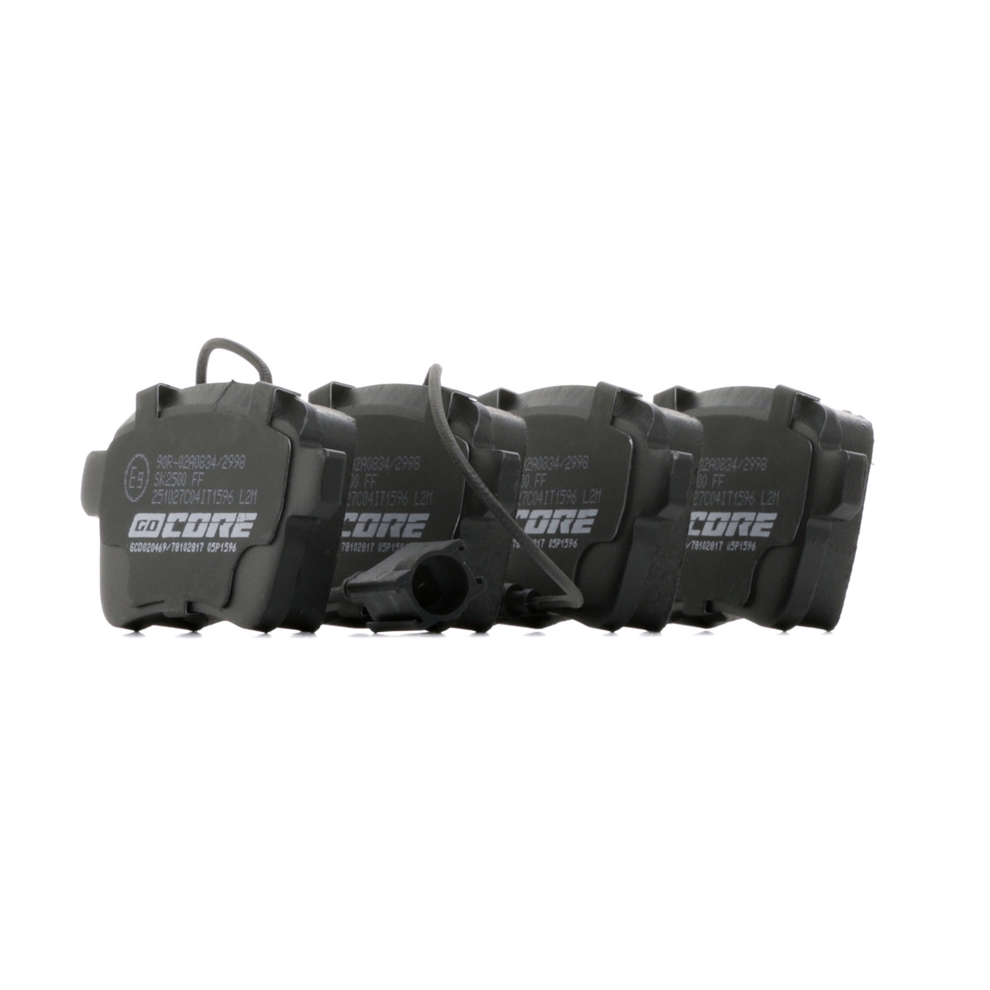 goCORE GCD020469 Brake pad set Rear Axle, with integrated wear sensor
