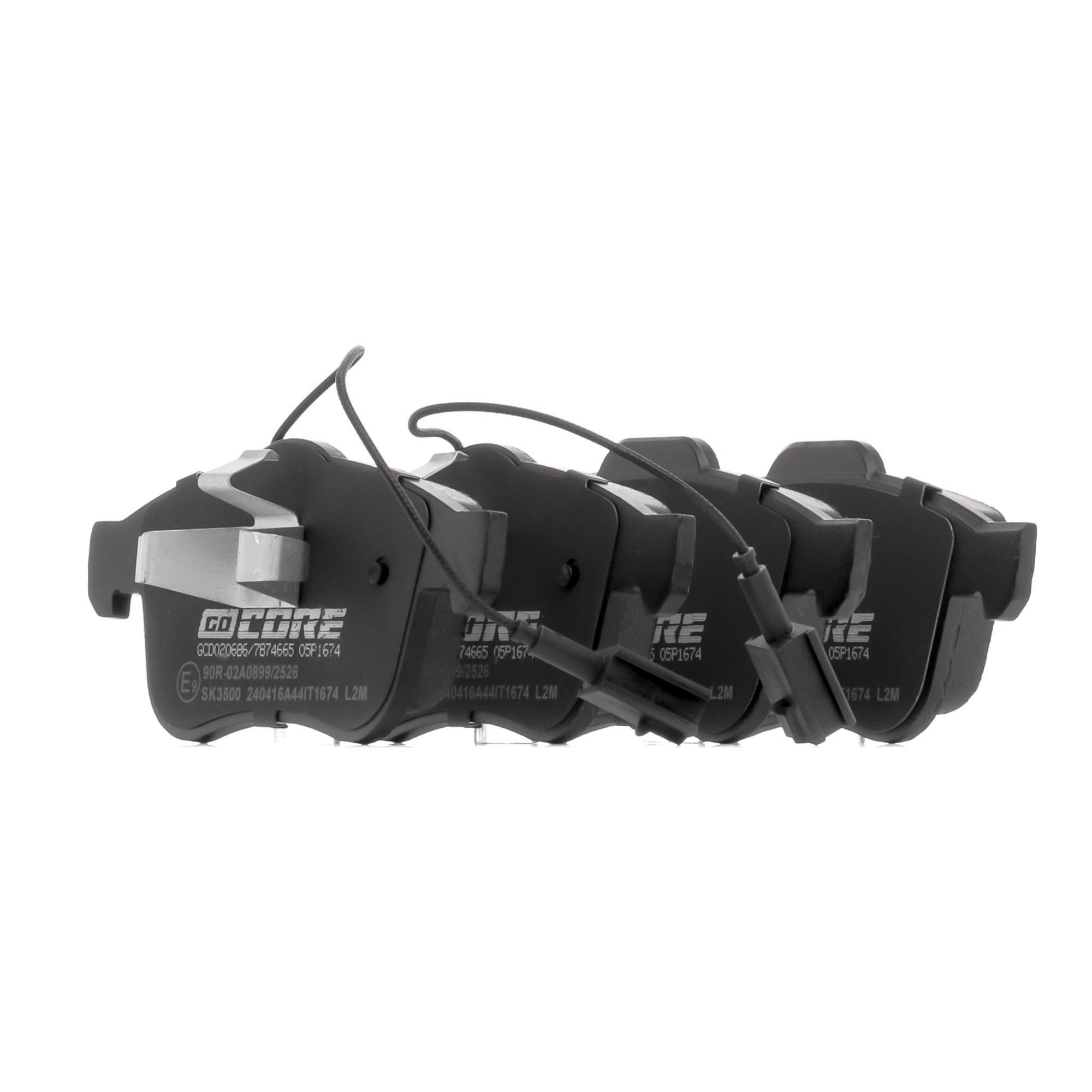 goCORE GCD020686 Brake pad set incl. wear warning contact