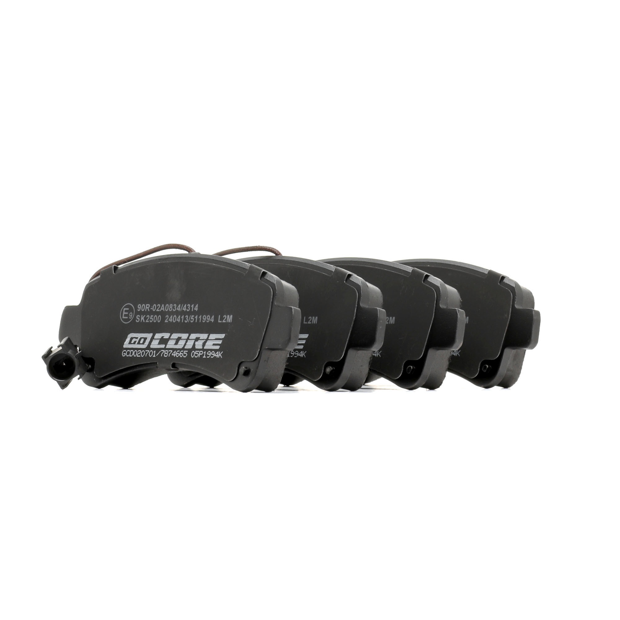 goCORE GCD020701 Bremsbeläge mit integriertem Verschleißwarnkontakt