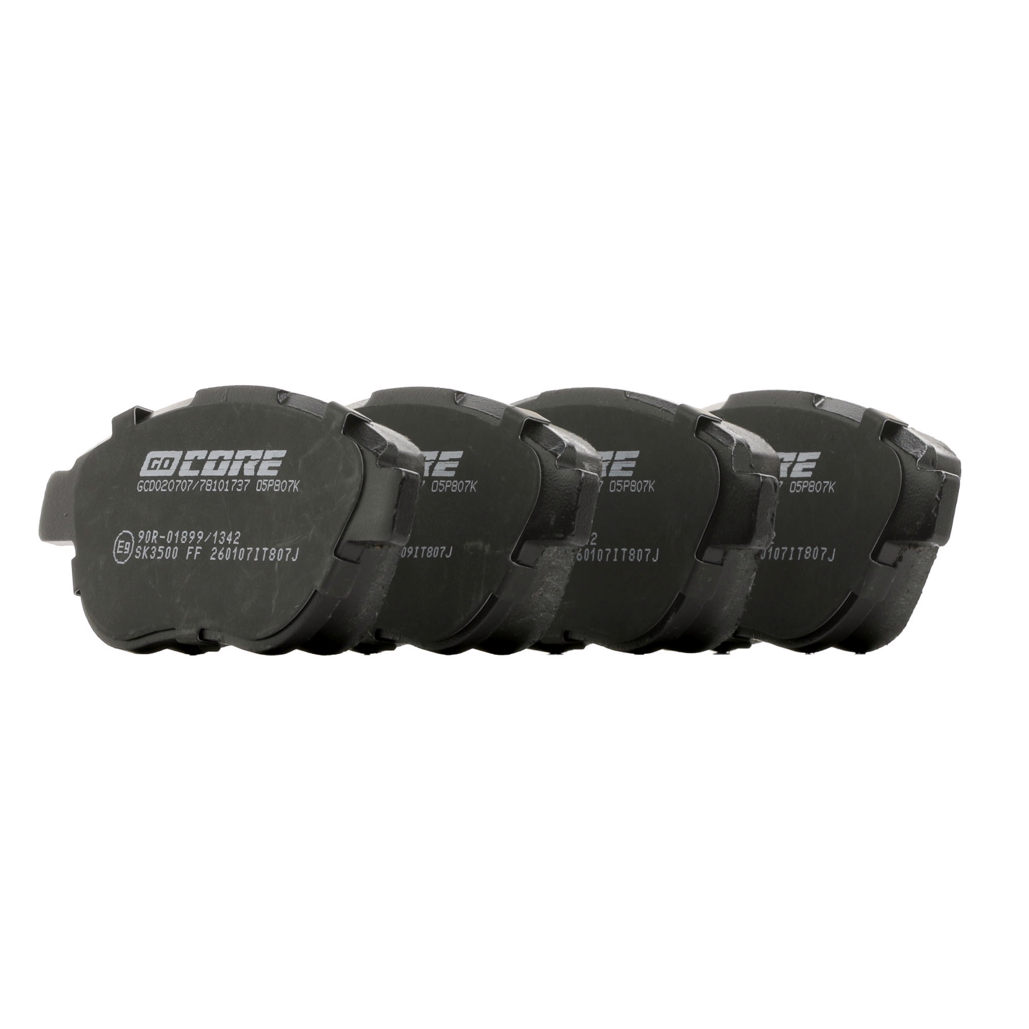 goCORE GCD020707 Brake pad set not prepared for wear warning indicator