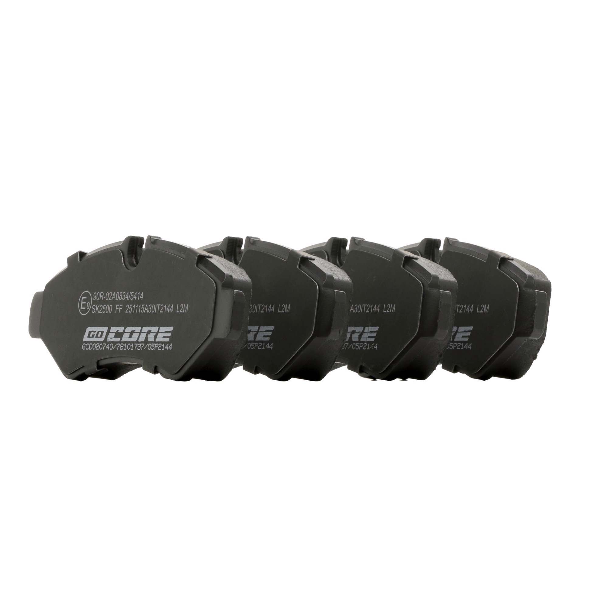 goCORE GCD020740 Kit pastiglie freni Assale posteriore, predisposto per visualizzazione avviso usura