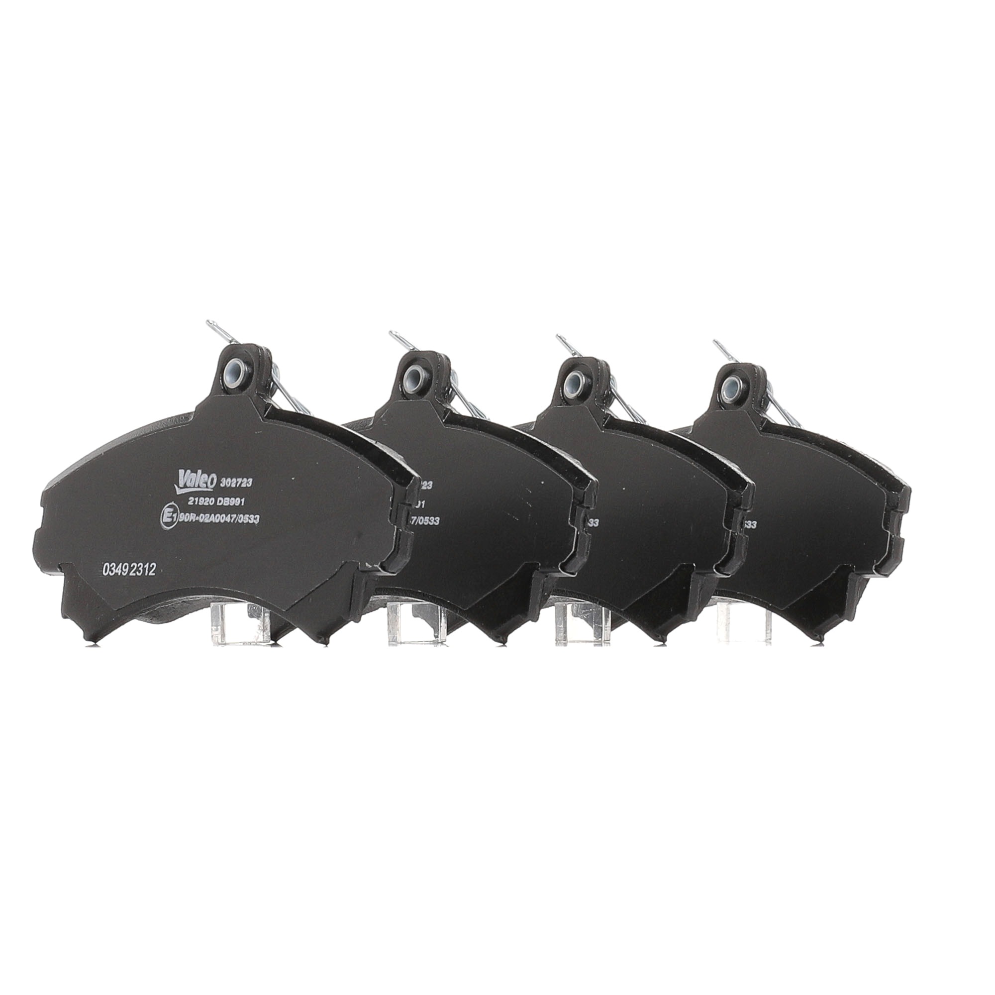 Pirkt 302723 VALEO Priekšējais tilts, ar integrētu nodiluma devēju, ar nodiluma skaņas brīdinājuma signālu Augstums: 72,9mm, Platums: 130,2mm, Biezums: 17,4mm Bremžu kluči 302723 lēti