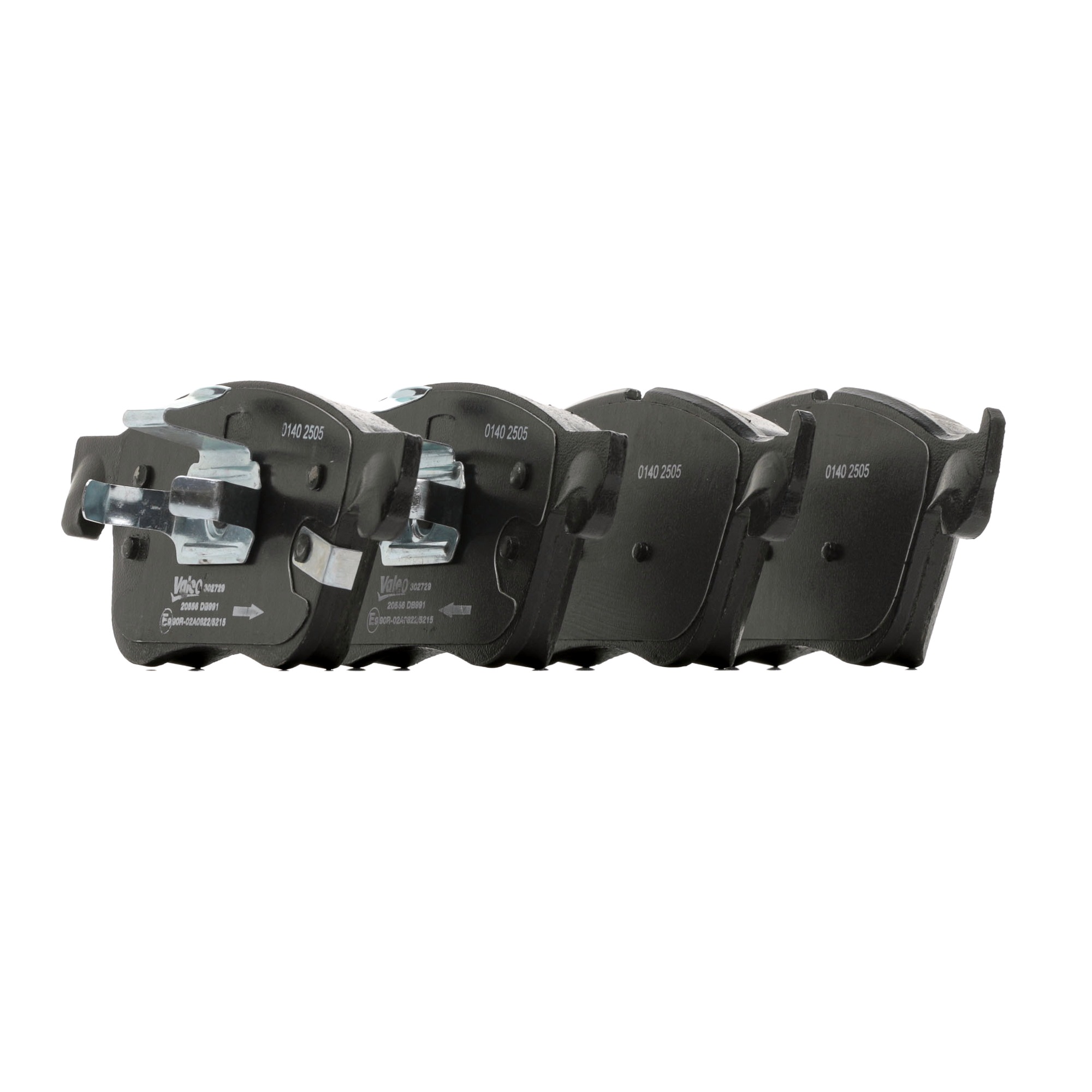 VALEO Vorderachse, mit integriertem Verschleißsensor, mit akustischer Verschleißwarnung Höhe 2: 64,3mm, Höhe: 64,4mm, Breite 2: 155,3mm, Breite: 155,3mm, Dicke/Stärke 2: 16,7mm, Dicke/Stärke: 16,7mm Bremsbelagsatz 302729 online kaufen