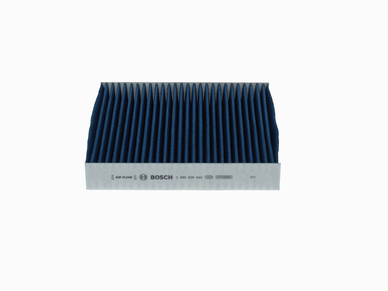 0 986 628 640 BOSCH Pollen filter DACIA Activated Carbon Filter, with antibacterial action, Particle Separation Rate >98% for 2.5µm (fine matter), with anti-allergic effect, with antiviral effect, with fungicidal effect, 216 mm x 200 mm x 35 mm