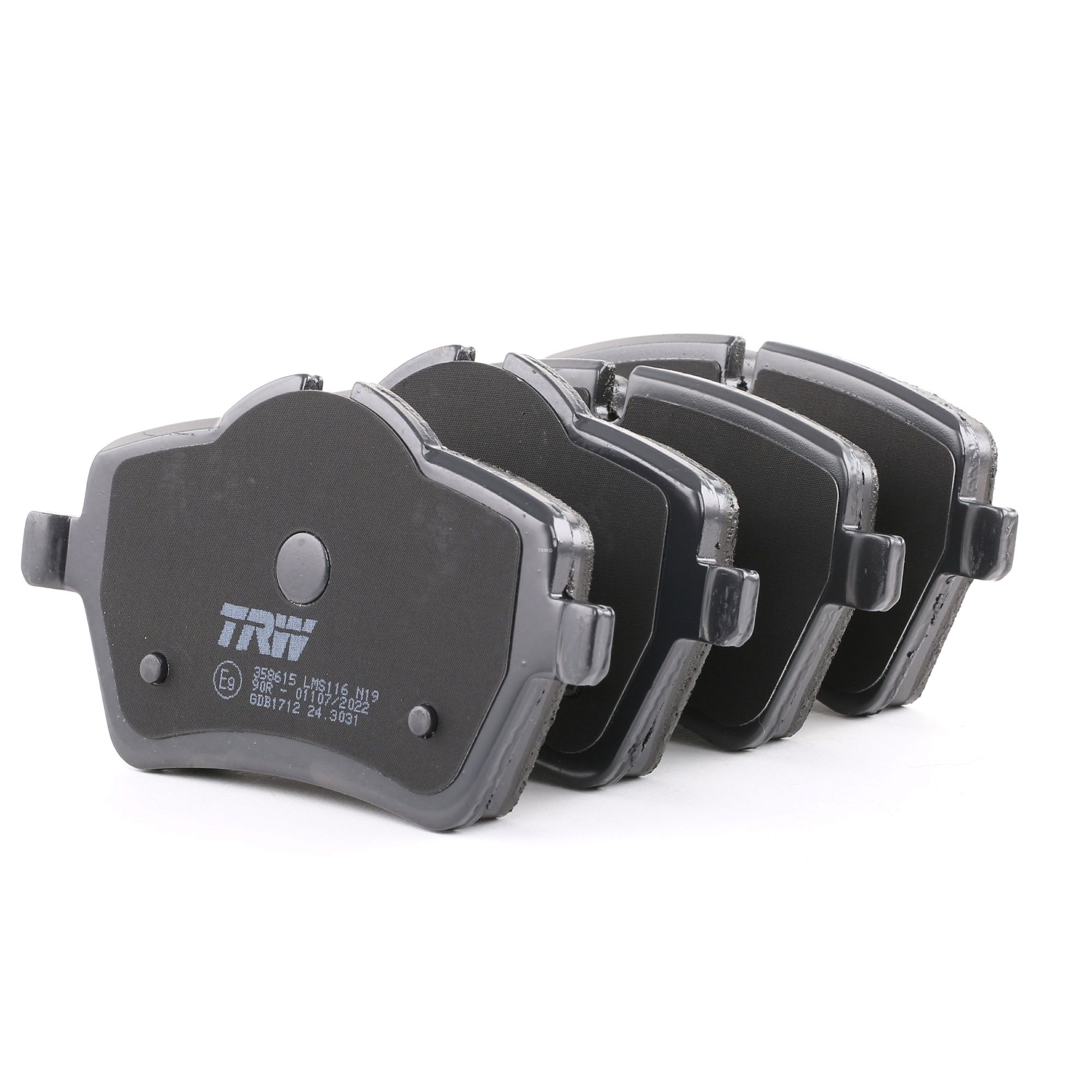TRW GDB1712 Bremsklötze für Verschleißwarnanzeiger vorbereitet, mit Bremssattelschrauben, mit Zubehör Mini in Original Qualität
