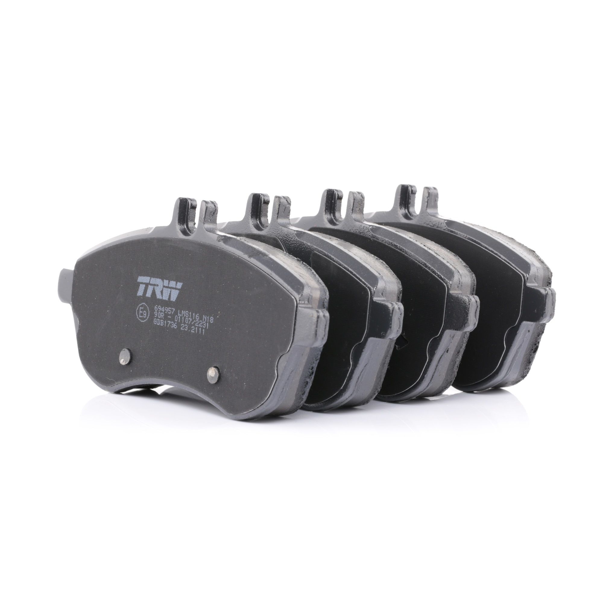TRW GDB1736 Kit de plaquettes de frein préparé pour indicateur d'usure, avec vis d'étrier de frein, avec accessoires Mercedes de qualité d'origine