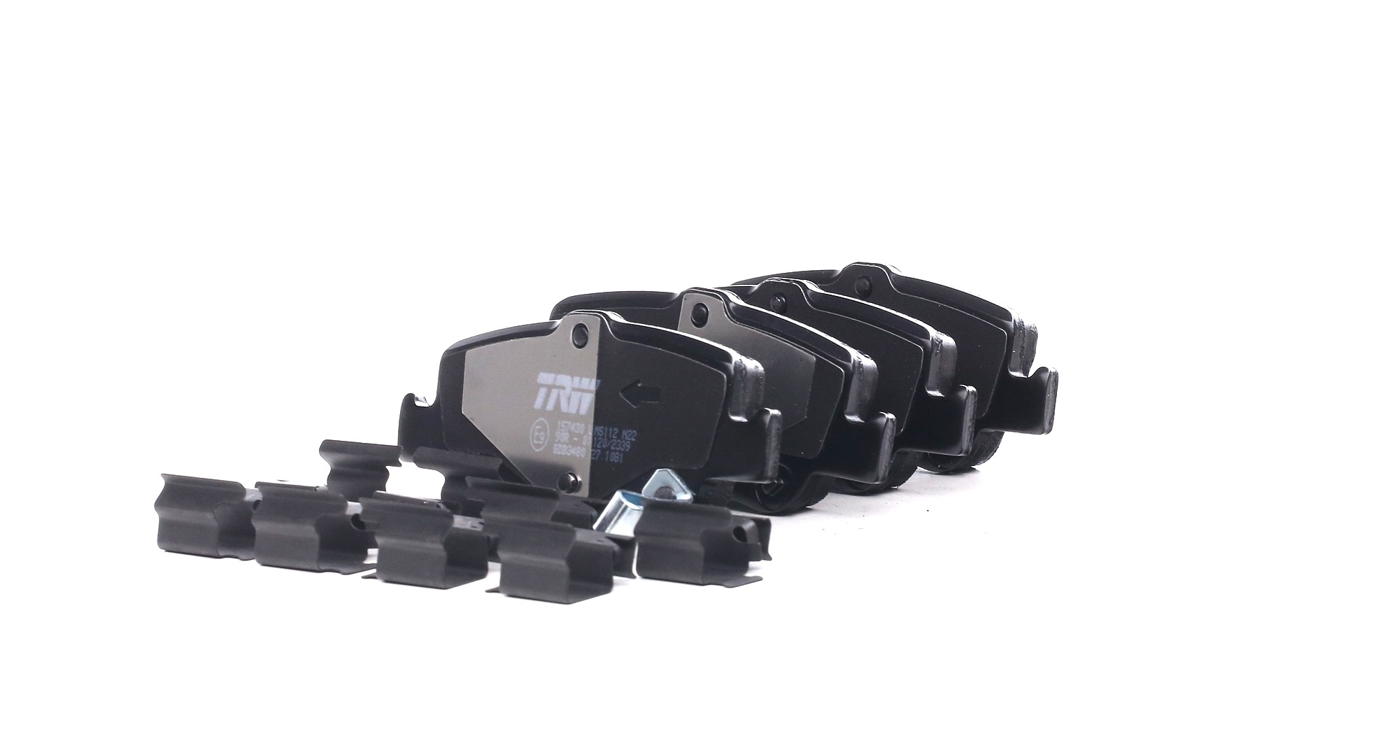 24664 TRW COTEC with acoustic wear warning, with accessories Height: 45,6mm, Width: 102,2mm, Thickness 1: 16,1mm, Thickness 2: 16,5mm Brake pads GDB3480 buy