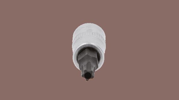 KS TOOLS Steckschlüsseleinsatz 911.3175 DIN 3120, ISO 1174, ISO1174, IPR25, Chrom-Vanadium-Stahl, Torx, mit Stirnlochbohrung, gerändelt