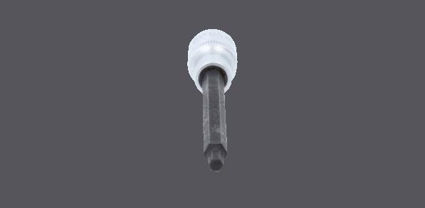 KS TOOLS Steckschlüsseleinsatz 911.9118 DIN 3120, ISO 1174, DIN 7422, 5, Chrom-Vanadium-Stahl, Innensechskant, gerändelt