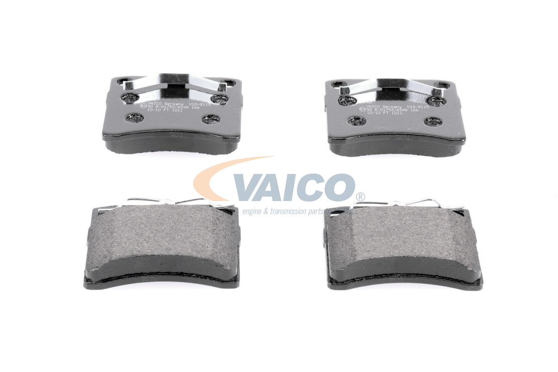 Achat de WVA 20651, 20652 VAICO Q+, Première Monte, Essieu avant, contact de signal d'usure exclu, non préparé pour l'indicateur d'usure Hauteur: 80mm, Largeur: 91,6mm, Épaisseur: 18mm Plaquettes de frein V10-8115 bon marché