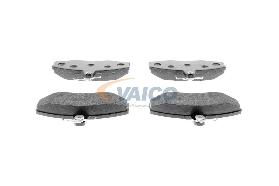 V10-8120 VAICO Brake pad set SKODA Q+, original equipment manufacturer quality, Front Axle, excl. wear warning contact