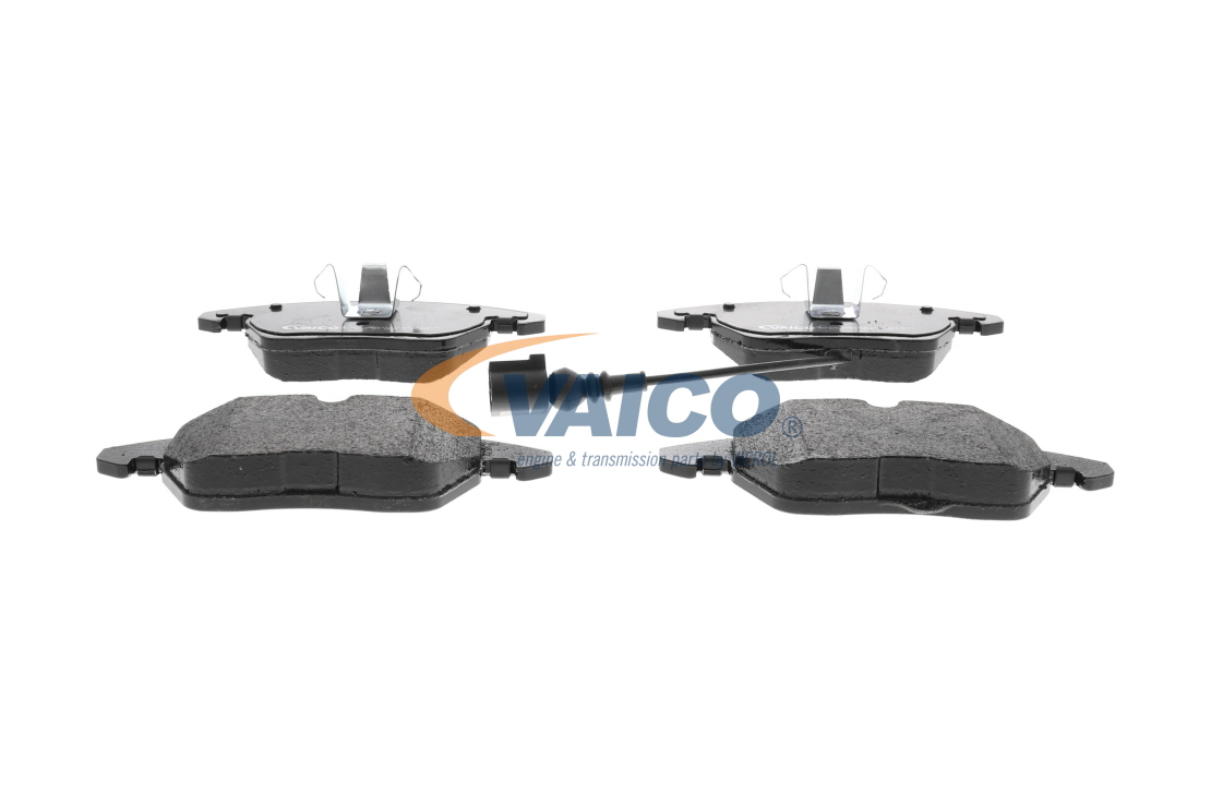 V10-8172 VAICO Brake pad set SKODA Q+, original equipment manufacturer quality, Front Axle, incl. wear warning contact