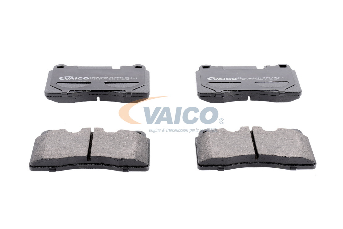 VAICO V10-8296 Brake pad set Q+, original equipment manufacturer quality, Front Axle, prepared for wear indicator, excl. wear warning contact, Right Connector