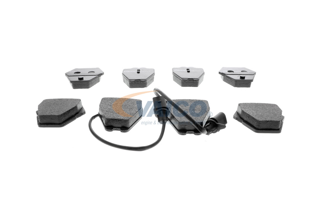 VAICO WVA 23119 Q+, original equipment manufacturer quality, Front Axle, incl. wear warning contact Brake pad set Height 1: 75,3mm, Height 2: 74,7mm, Height: 75,5mm, Width 1: 63,2mm, Width 2: 77,1mm, Width: 63,2mm, Thickness: 17,5mm V10-8303 cheap