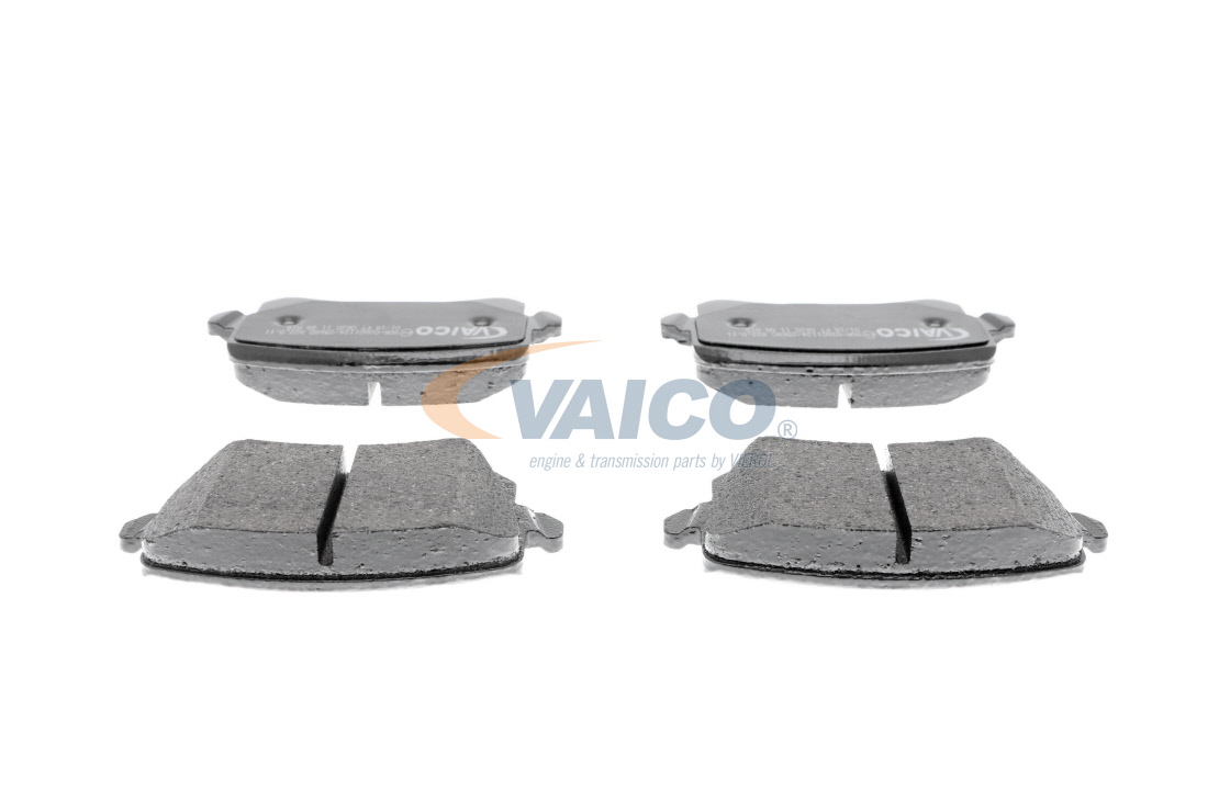 VAICO V10-8306 Brake pad set Q+, original equipment manufacturer quality, Rear Axle, excl. wear warning contact, not prepared for wear indicator