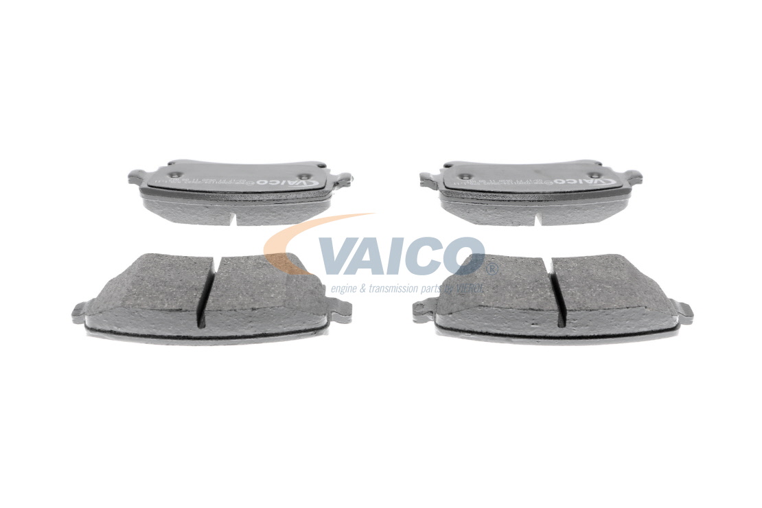 WVA 23326 VAICO Q+, original equipment manufacturer quality, Bakaxel, inkl. slitvarnarkontakt H: 59mm, B: 116,1mm, Tjocklek: 17,4mm Bromsbeläggsats V10-8351 köp lågt pris