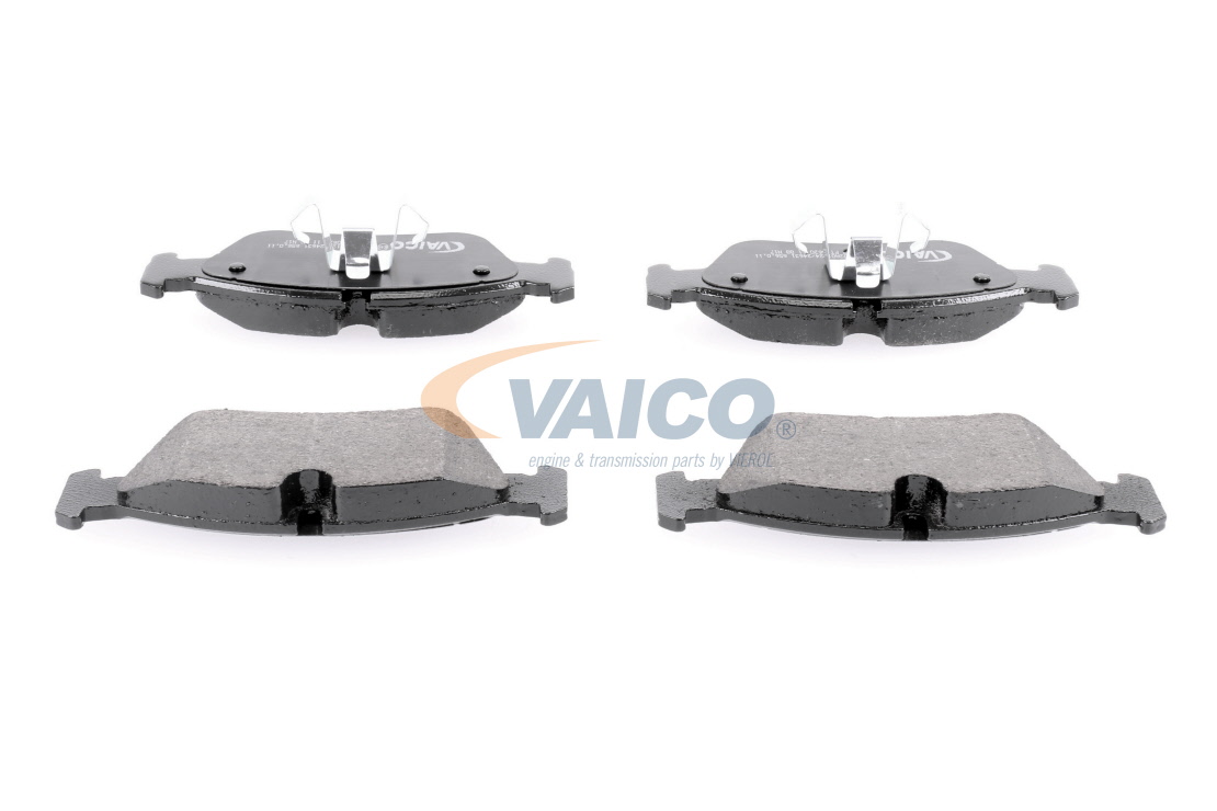 VAICO V20-8124 Brake pad set Q+, original equipment manufacturer quality, Rear Axle, Front Axle, prepared for wear indicator, excl. wear warning contact
