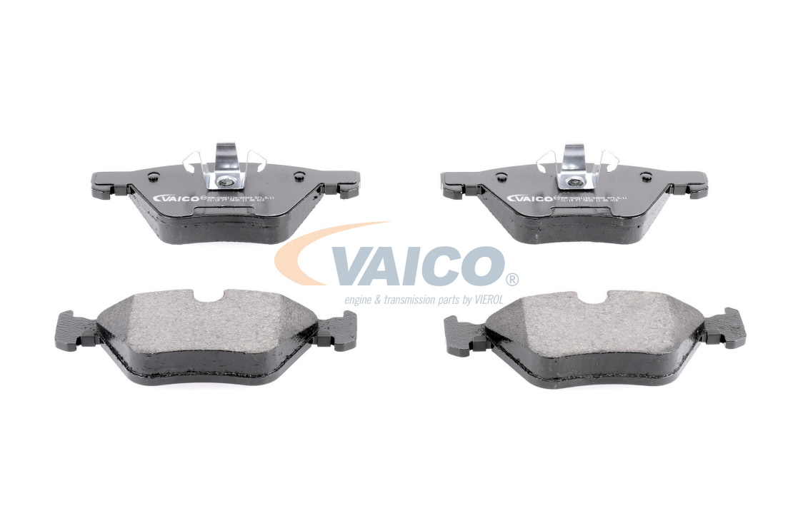 VAICO V20-8155 Brake pad set Q+, original equipment manufacturer quality, Front Axle, prepared for wear indicator, excl. wear warning contact
