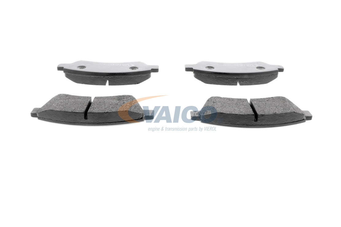 VAICO V22-0083 Brake pad set Q+, original equipment manufacturer quality, Front Axle, excl. wear warning contact, not prepared for wear indicator, with brake caliper screws