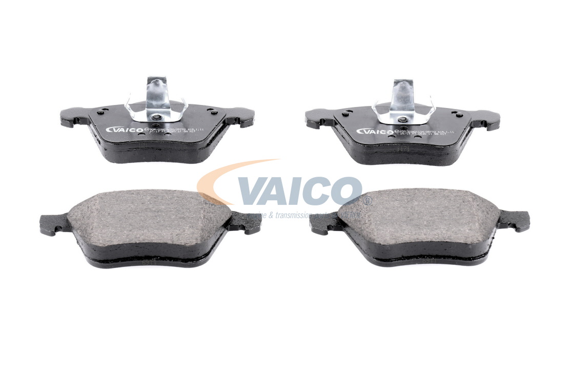 V25-0163 VAICO Brake pad set VOLVO Q+, original equipment manufacturer quality, Front Axle, not prepared for wear indicator, excl. wear warning contact