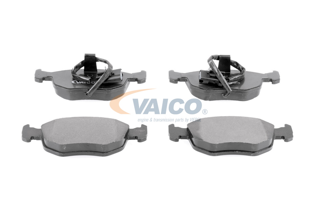 VAICO V25-0164 Brake pad set Q+, original equipment manufacturer quality, Front Axle, incl. wear warning contact