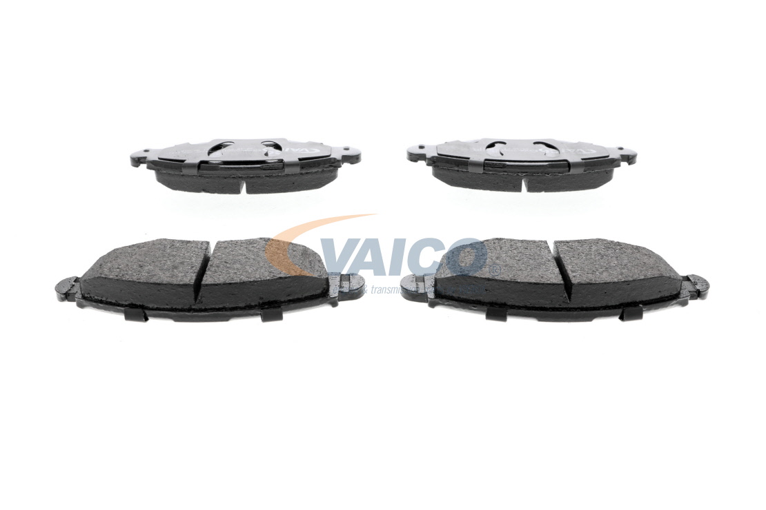 V42-4110 VAICO Brake pad set CITROËN Q+, original equipment manufacturer quality, Front Axle, not prepared for wear indicator, with accessories