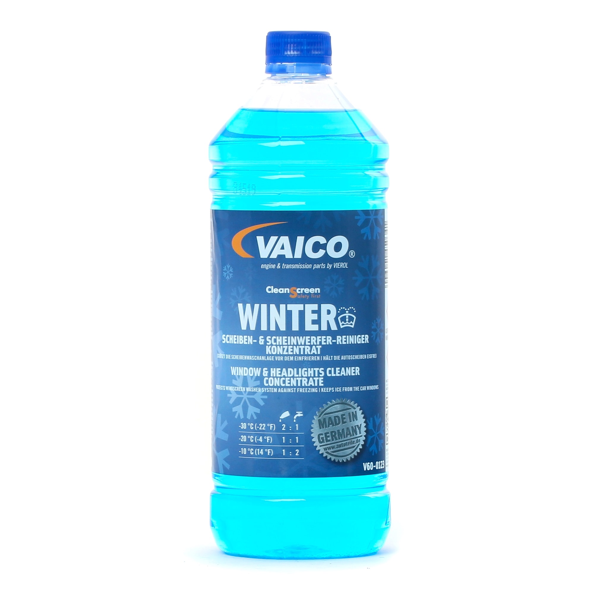 VAICO V60-0123 Ruitensproeiervloeistof Fles, Inhoud: 1L, Q+, original equipment manufacturer quality MADE IN GERMANY