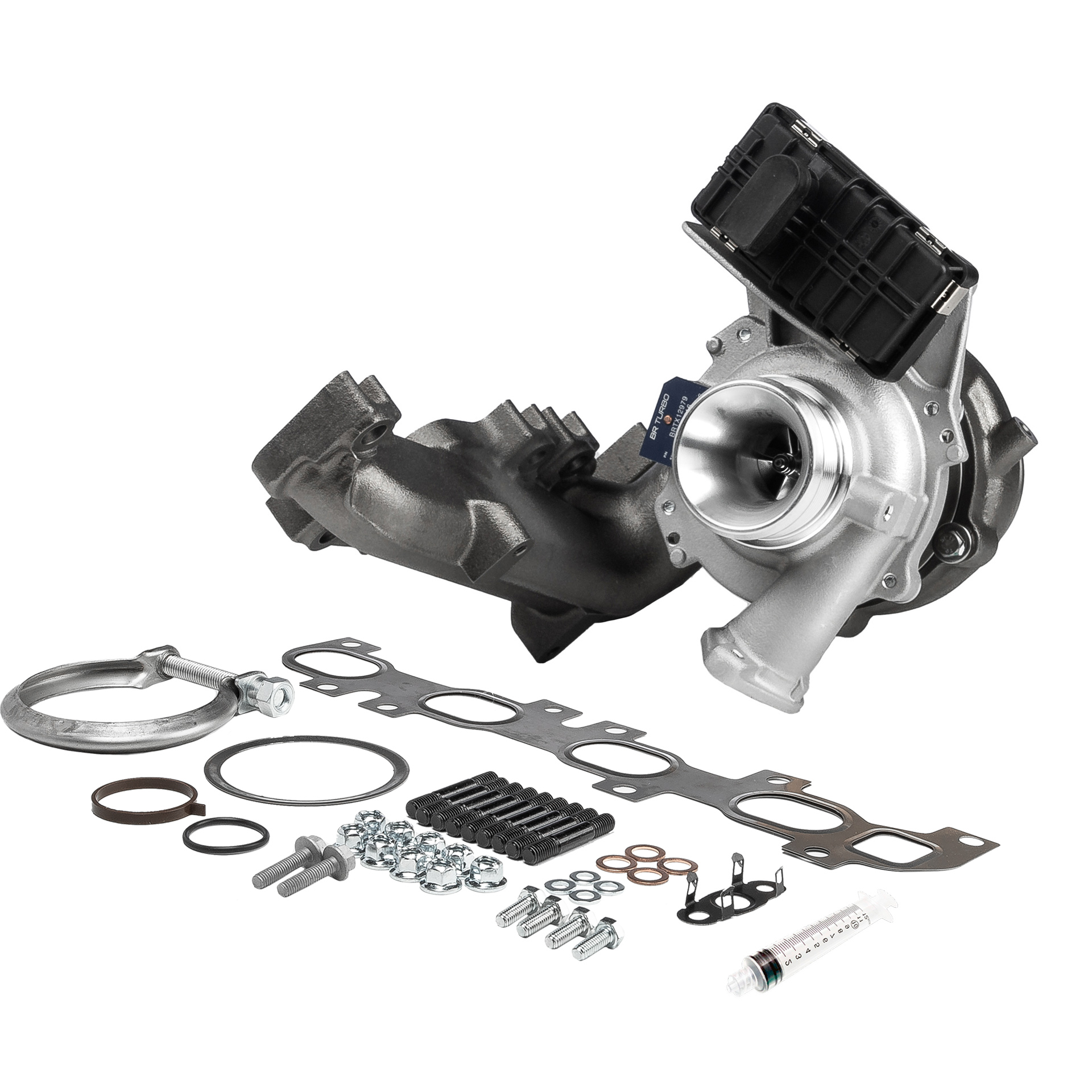 BR Turbo BRTX12979M Turbocompresseur Turbocompresseur à gaz d'échappement, avec matériel de montage/fixation