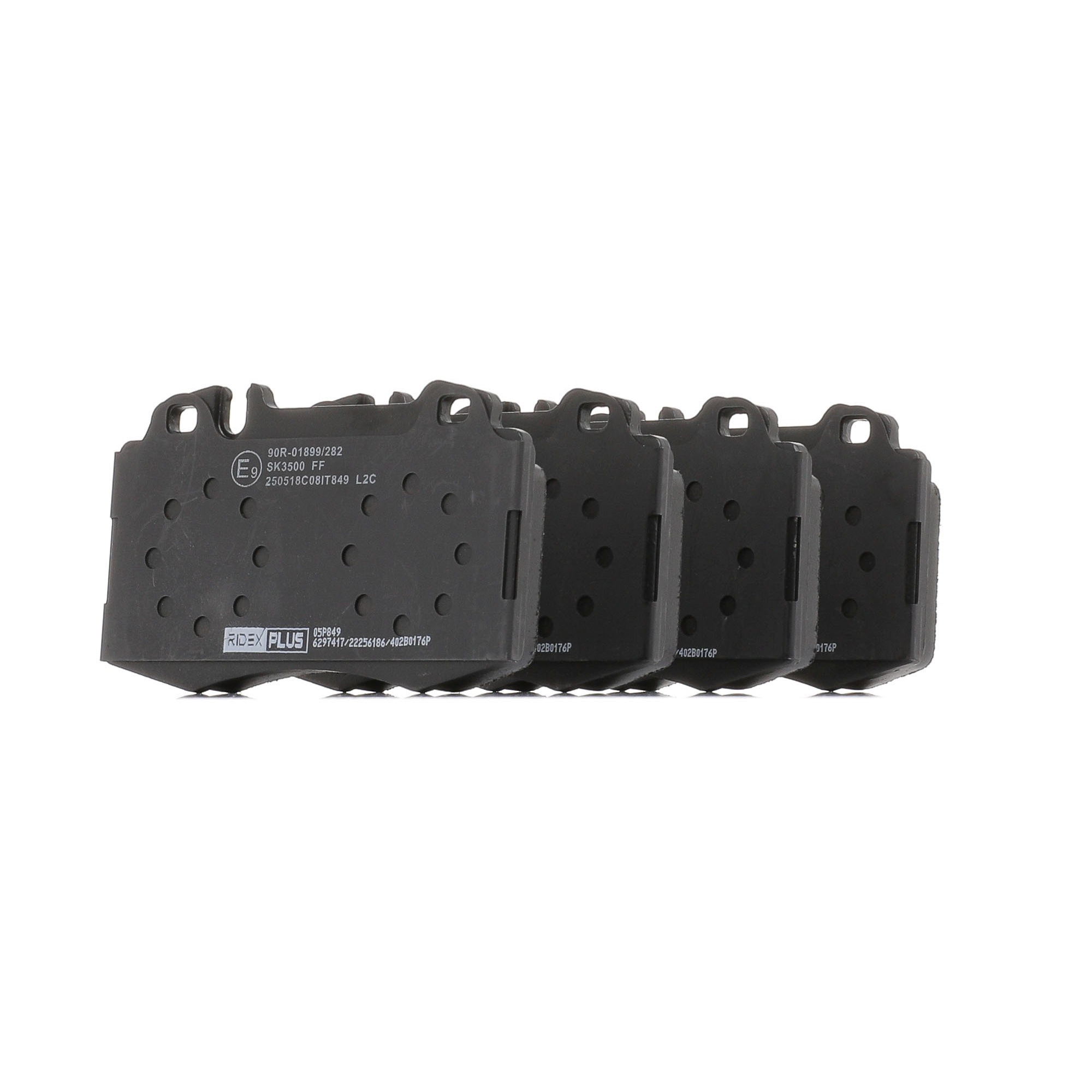 RIDEX PLUS 402B0176P Disc pads MERCEDES-BENZ CLK Convertible (A209) CLK 55 AMG 367 hp Petrol 2008 price