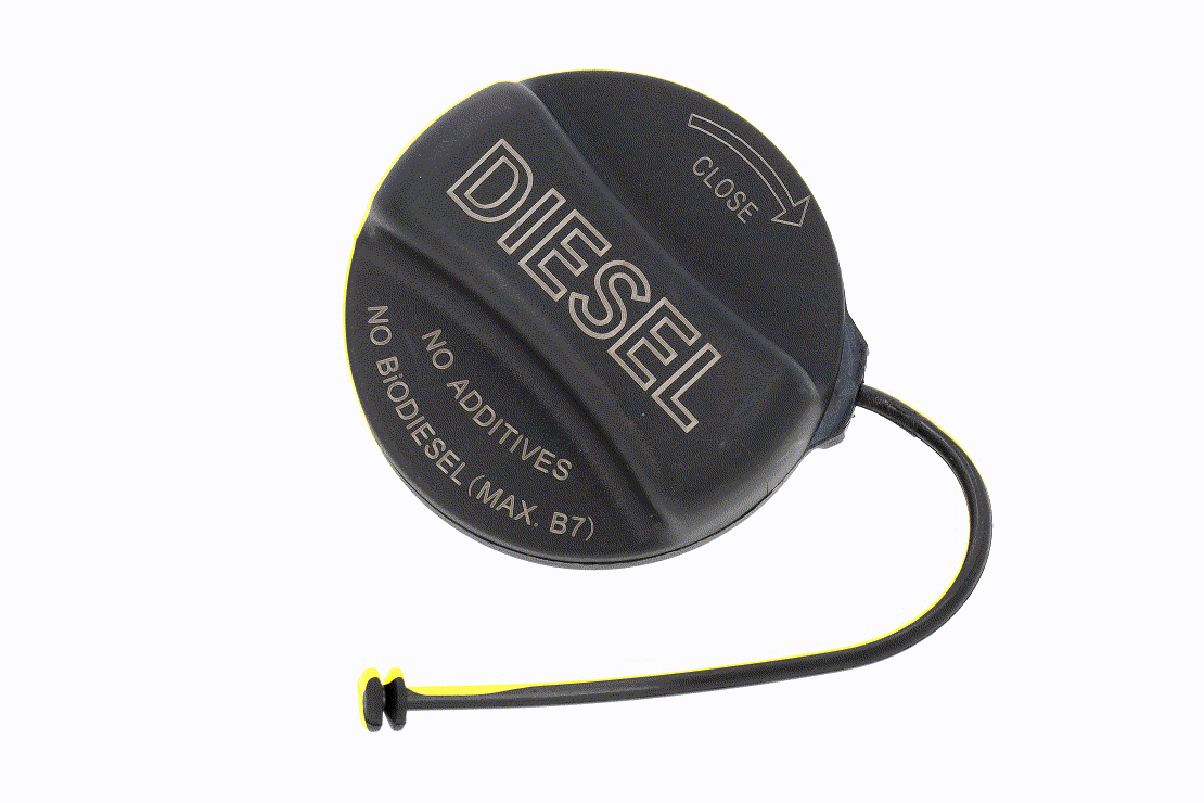 VAICO V20-3989 Dop, brandstoftank Kunststof, zwart