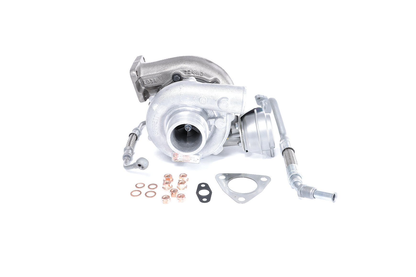 BTS TURBO TURBO SERVICE SET ORIGINAL Turbocompressore a gas scarico, con materiale di fissaggio/montaggio, con condotto afflusso olio, con condotto scarico olio, con istruzioni montaggio Turbo T981018 acquisto online