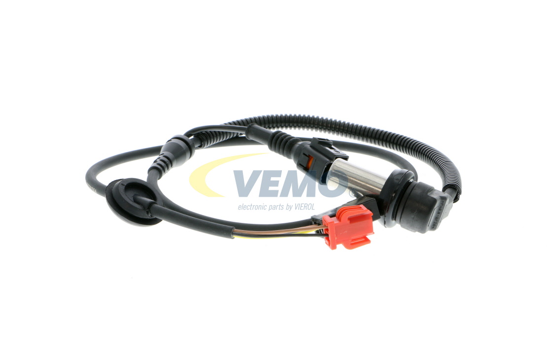 VEMO Original Quality V10-72-1027 ABS sensor Front Axle Left, Front Axle Right, with seal, with cable, for vehicles with ABS, Inductive Sensor, Passive sensor, 6, 2-pin connector, 1300 Ohm, 960mm, 1020mm, 12V